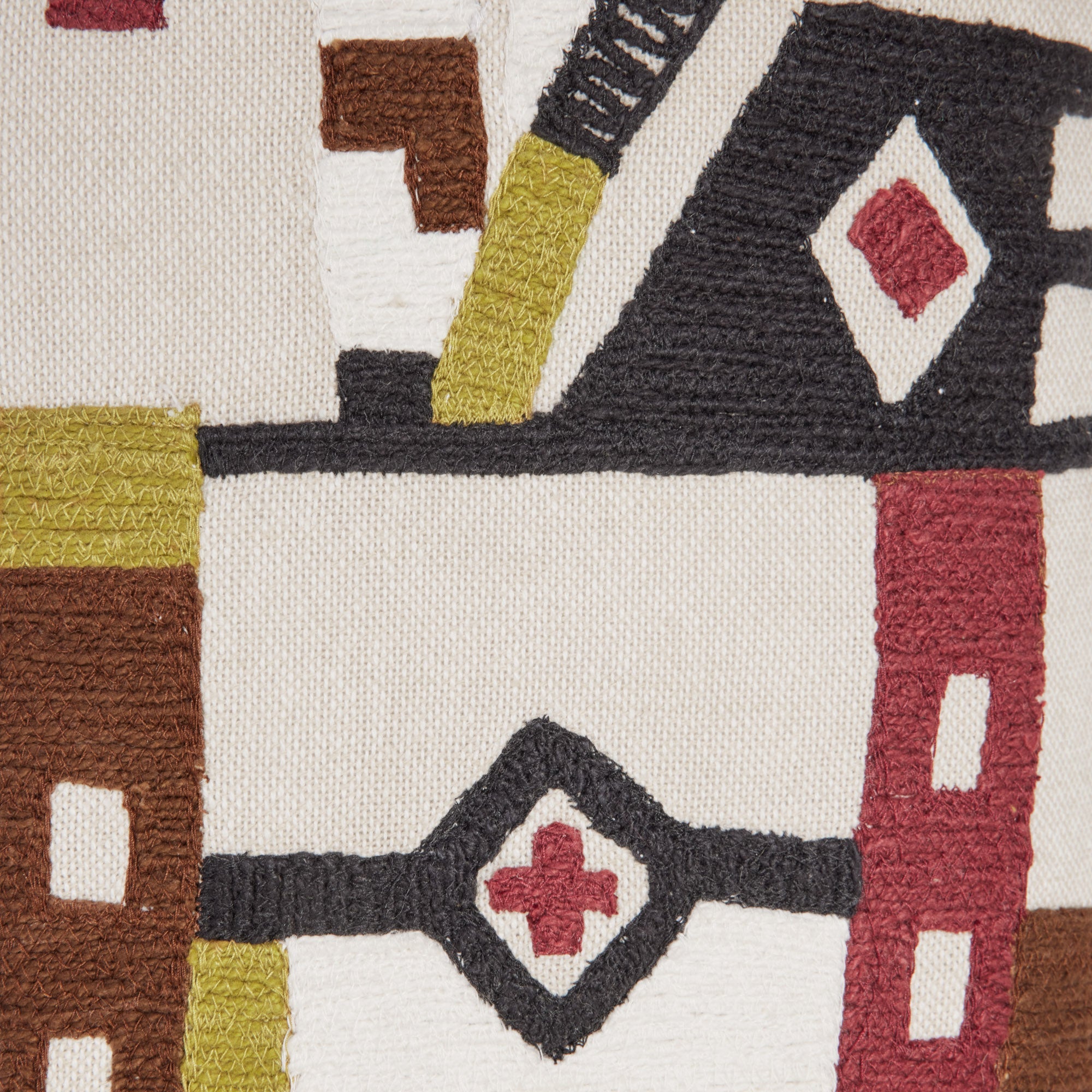 Housse de coussin HAZCAS naturel et sangria