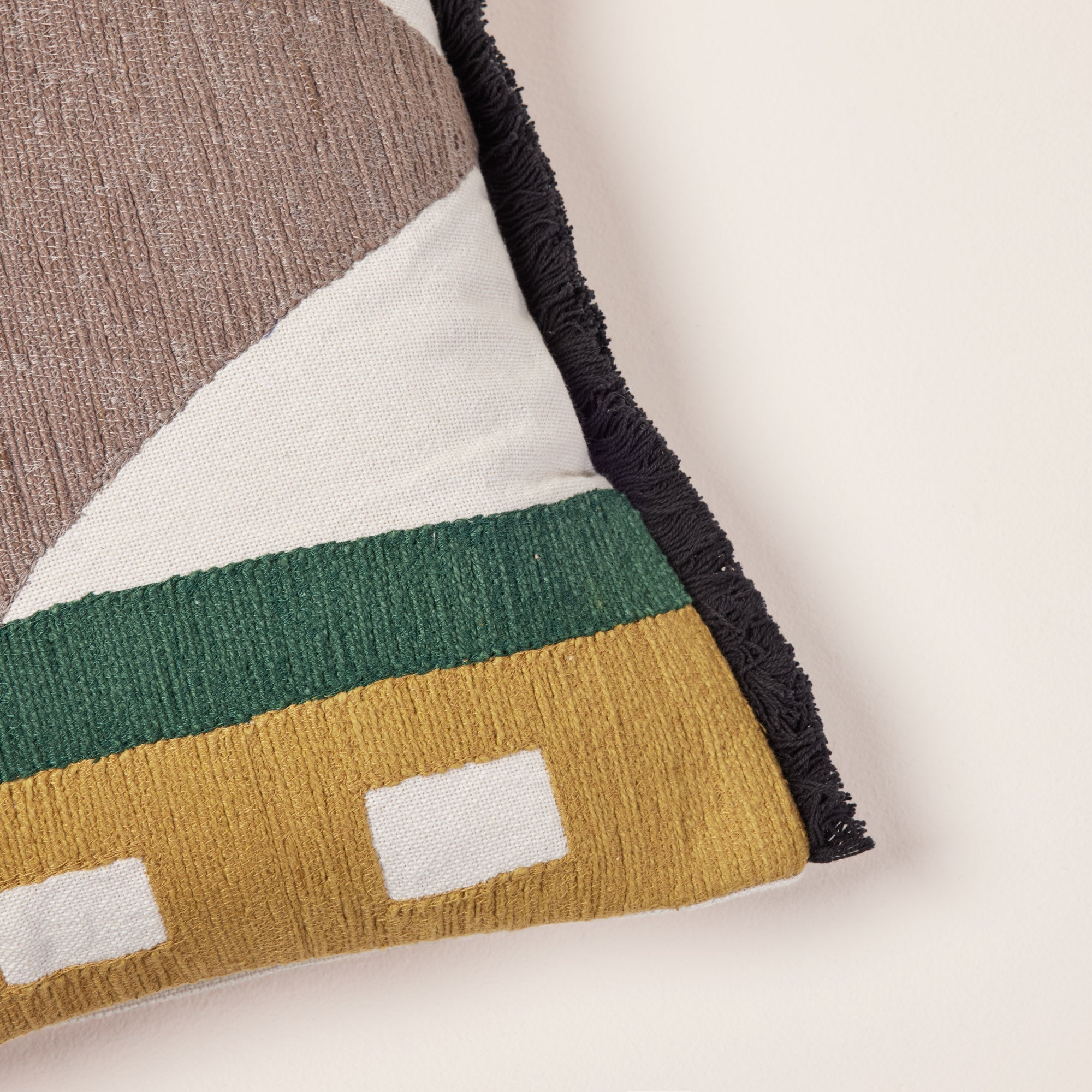 Housse de coussin JALISCO naturel et cobalt