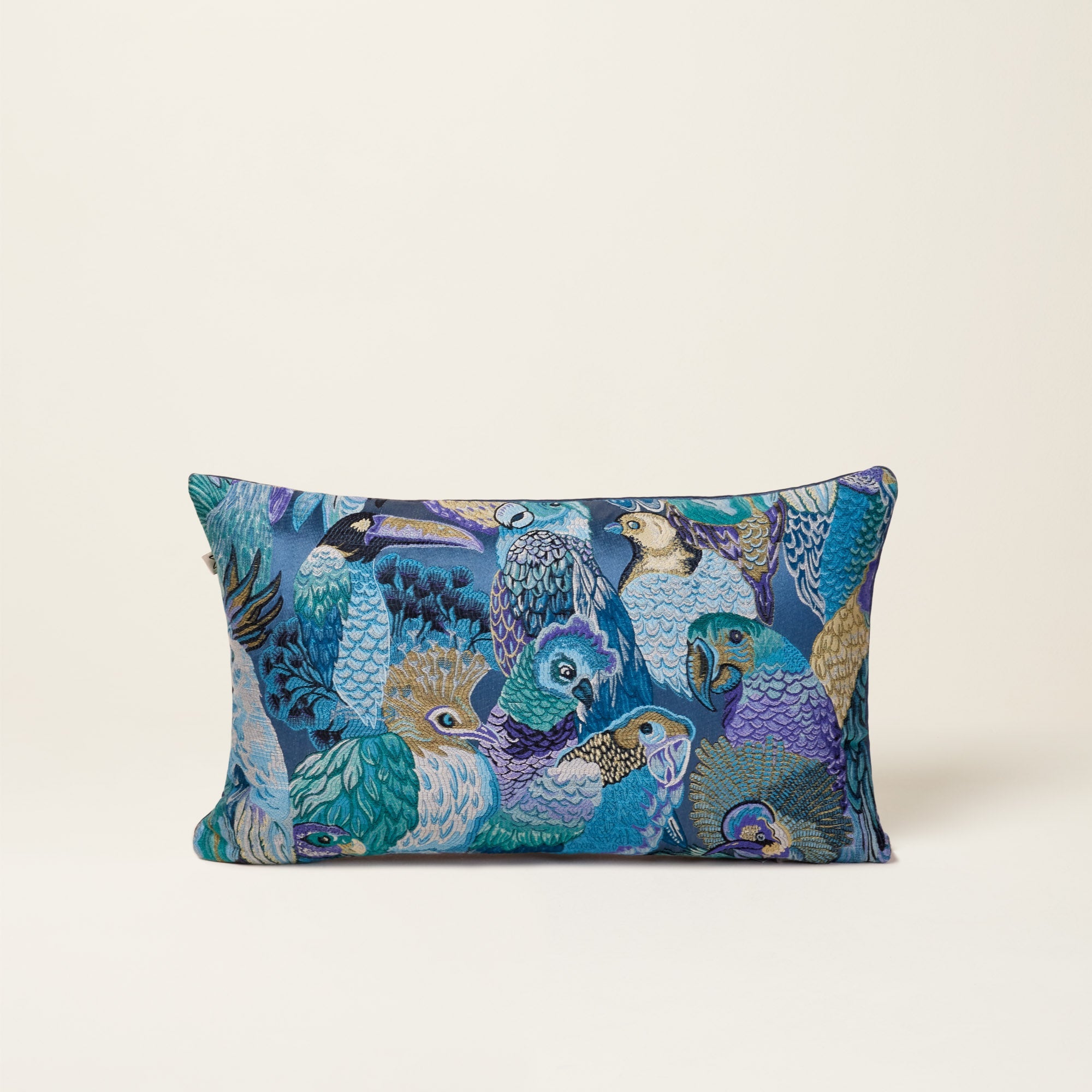 Housse de coussin JUNGLE BIRDS cobalt