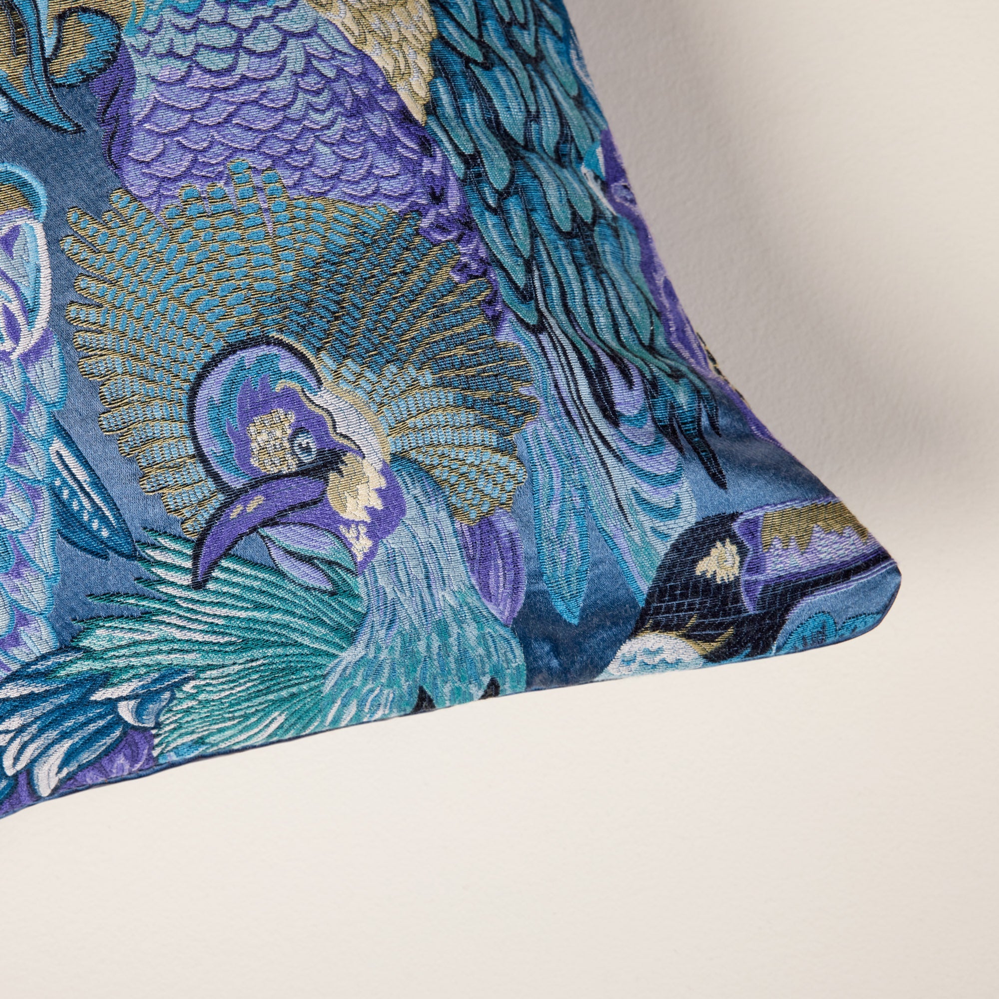 Housse de coussin JUNGLE BIRDS cobalt
