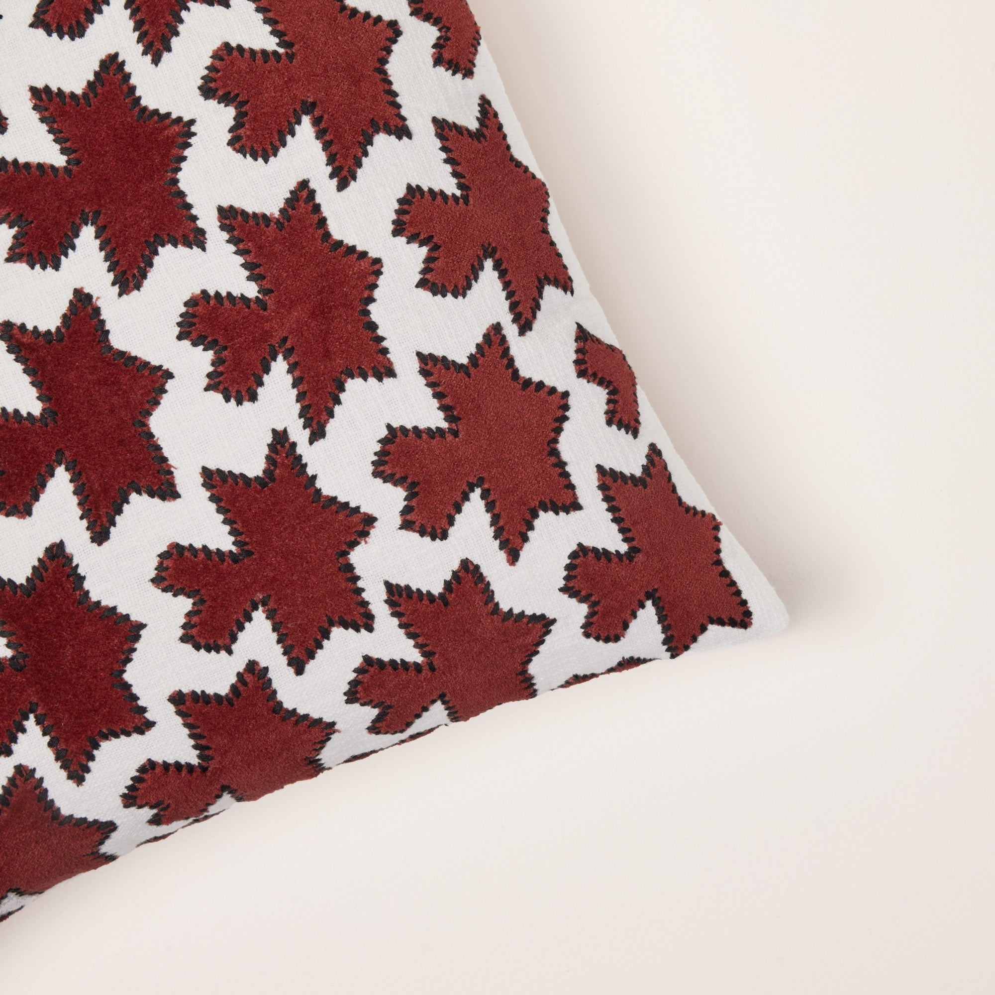 Housse de coussin KAKTUS rouge sangria