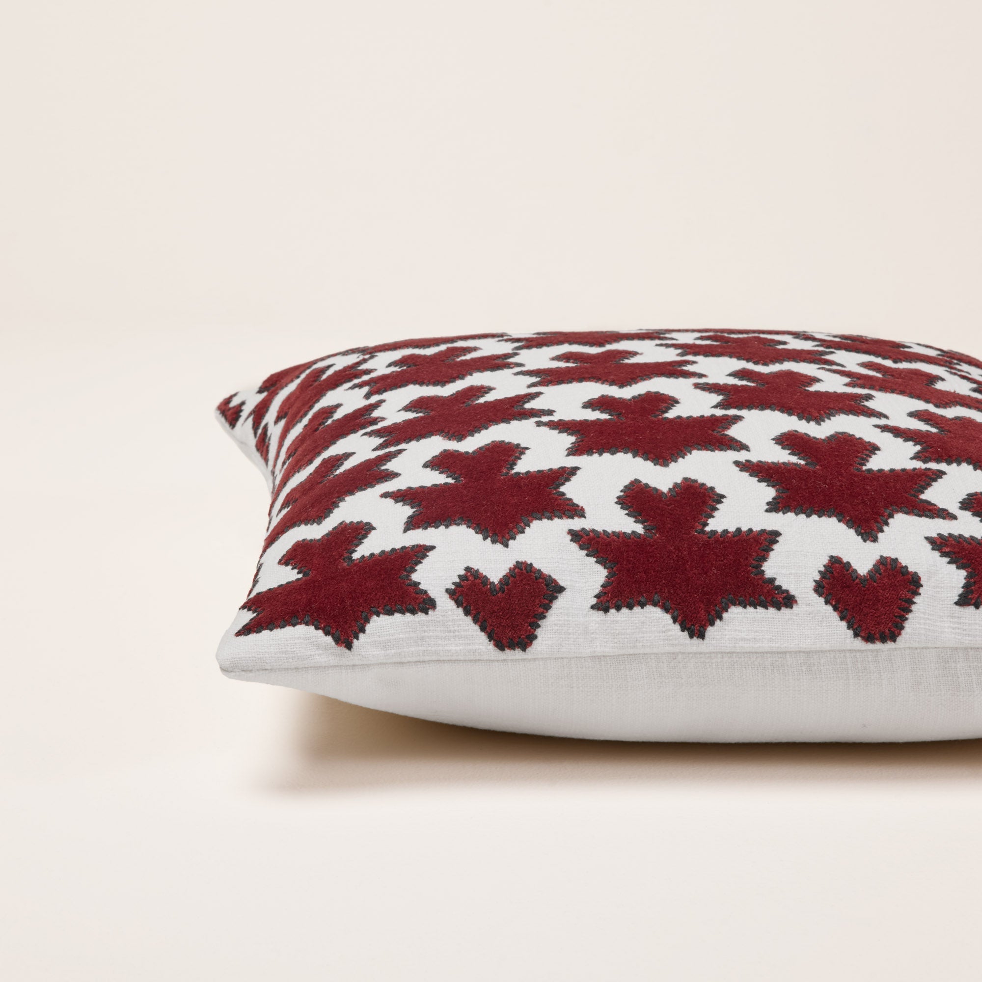 Housse de coussin KAKTUS rouge sangria