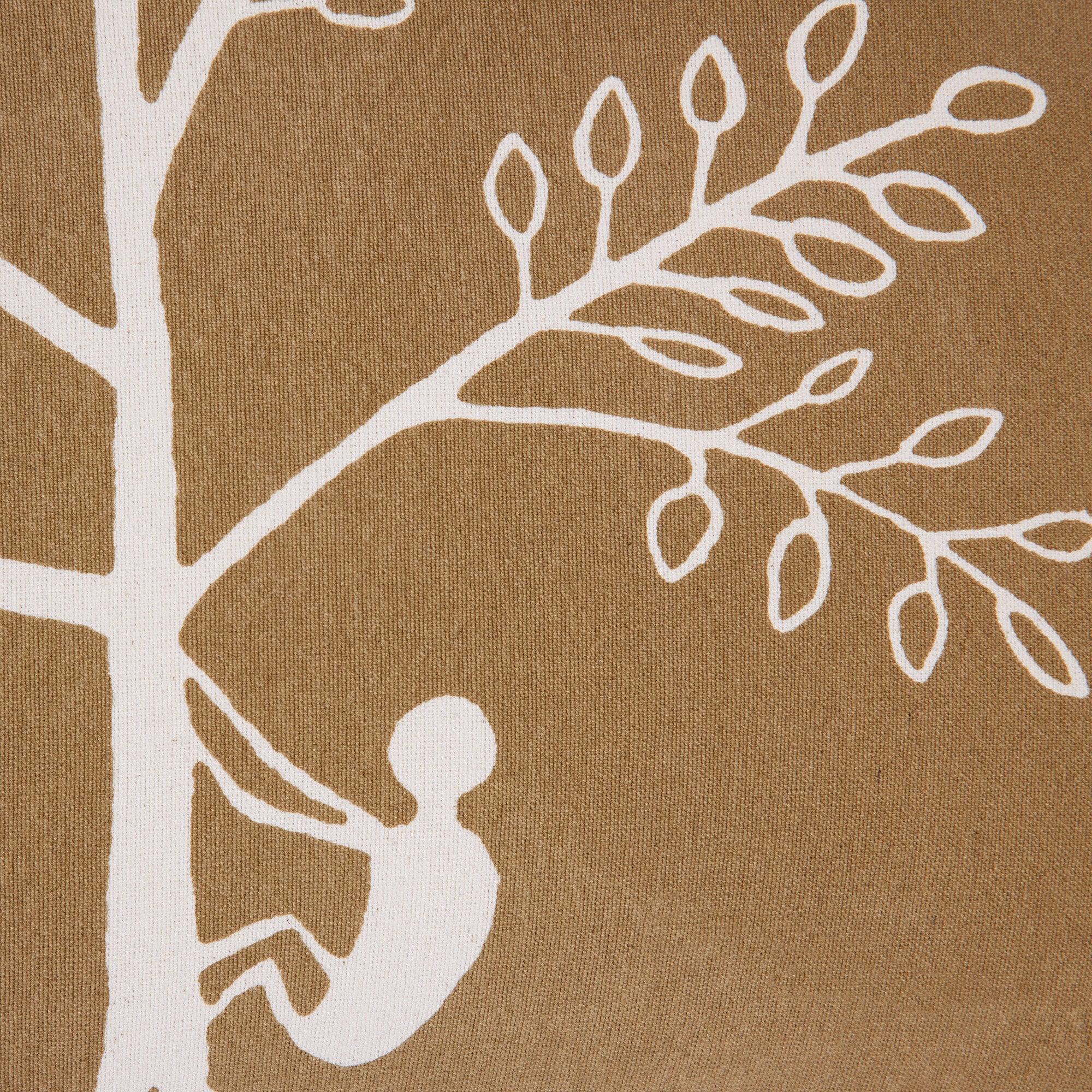 Housse de coussin KANAN marron et écru