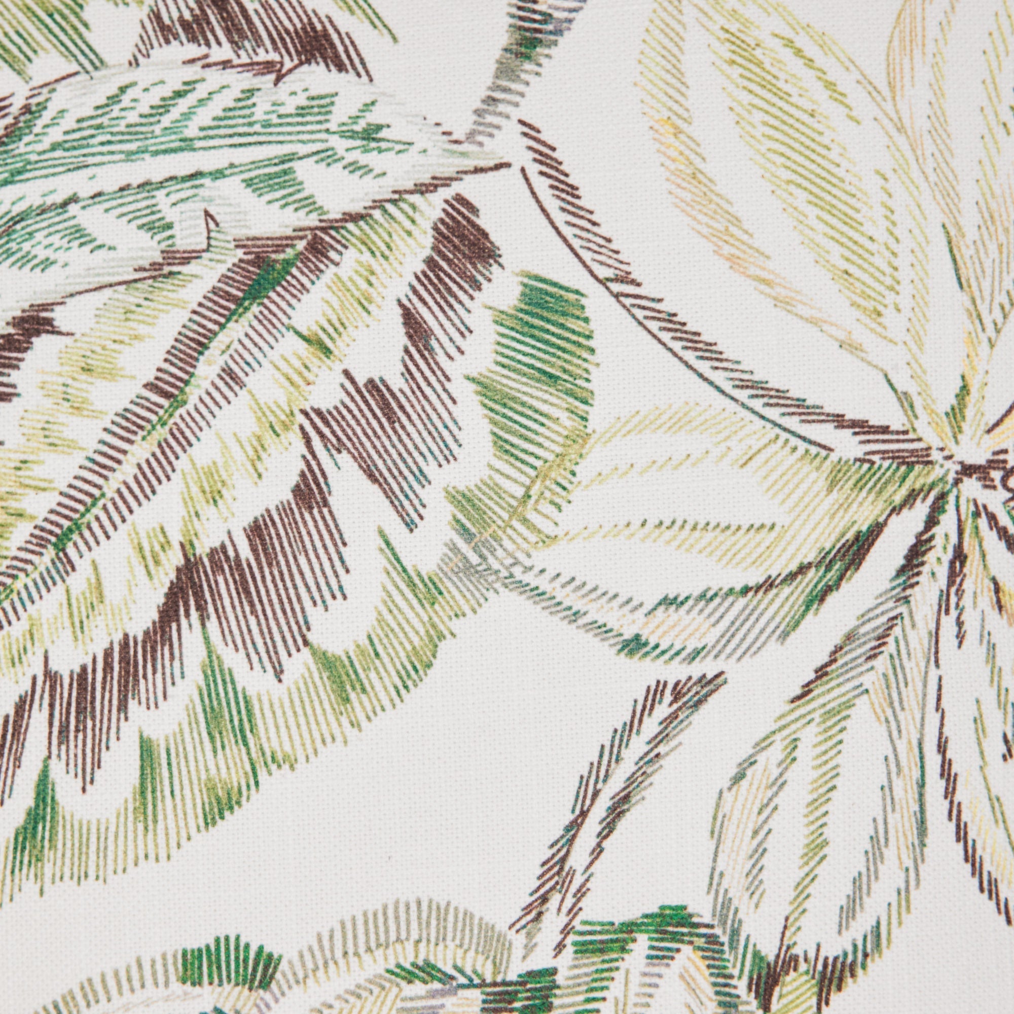 Housse de coussin KELADY ivoire et verts