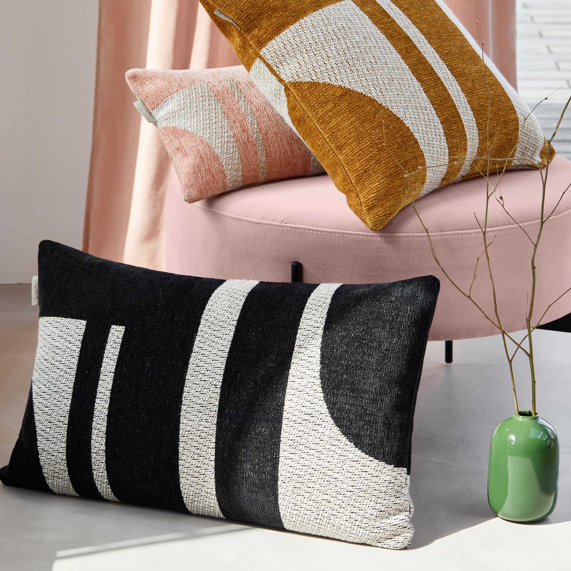 Housse de coussin NILS noir