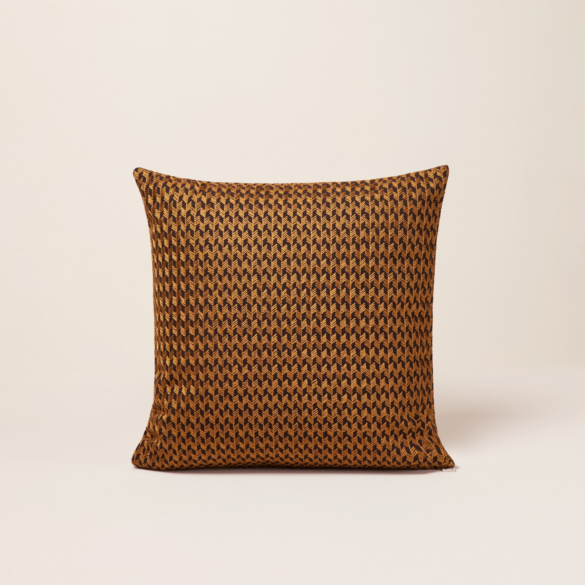 Housse de coussin OCTAVE noir et mordoré
