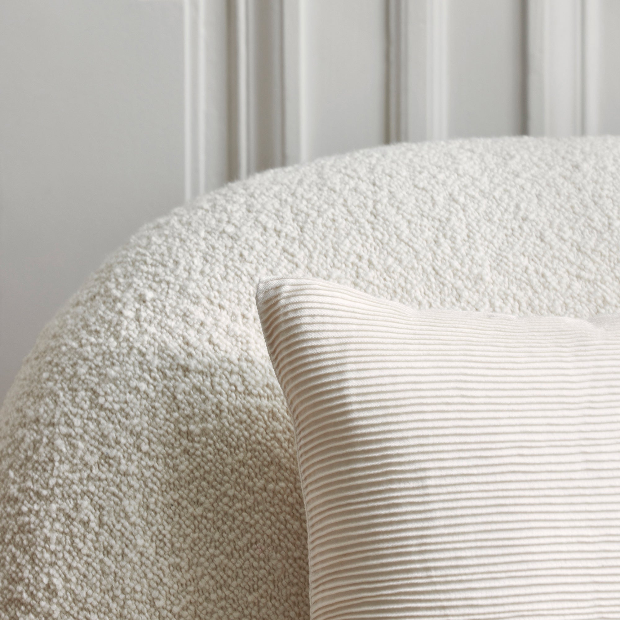 Housse de coussin ONDINE ivoire