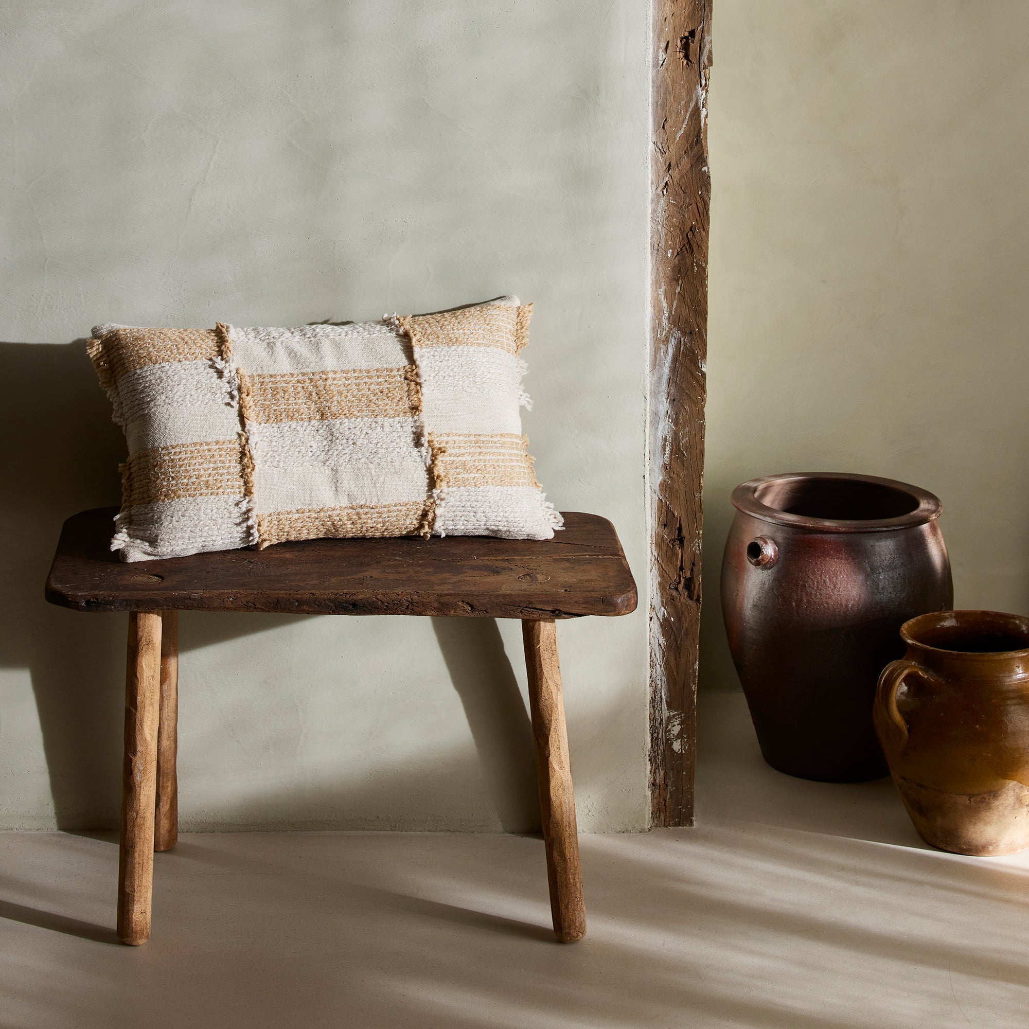 Housse de coussin SILAS naturel