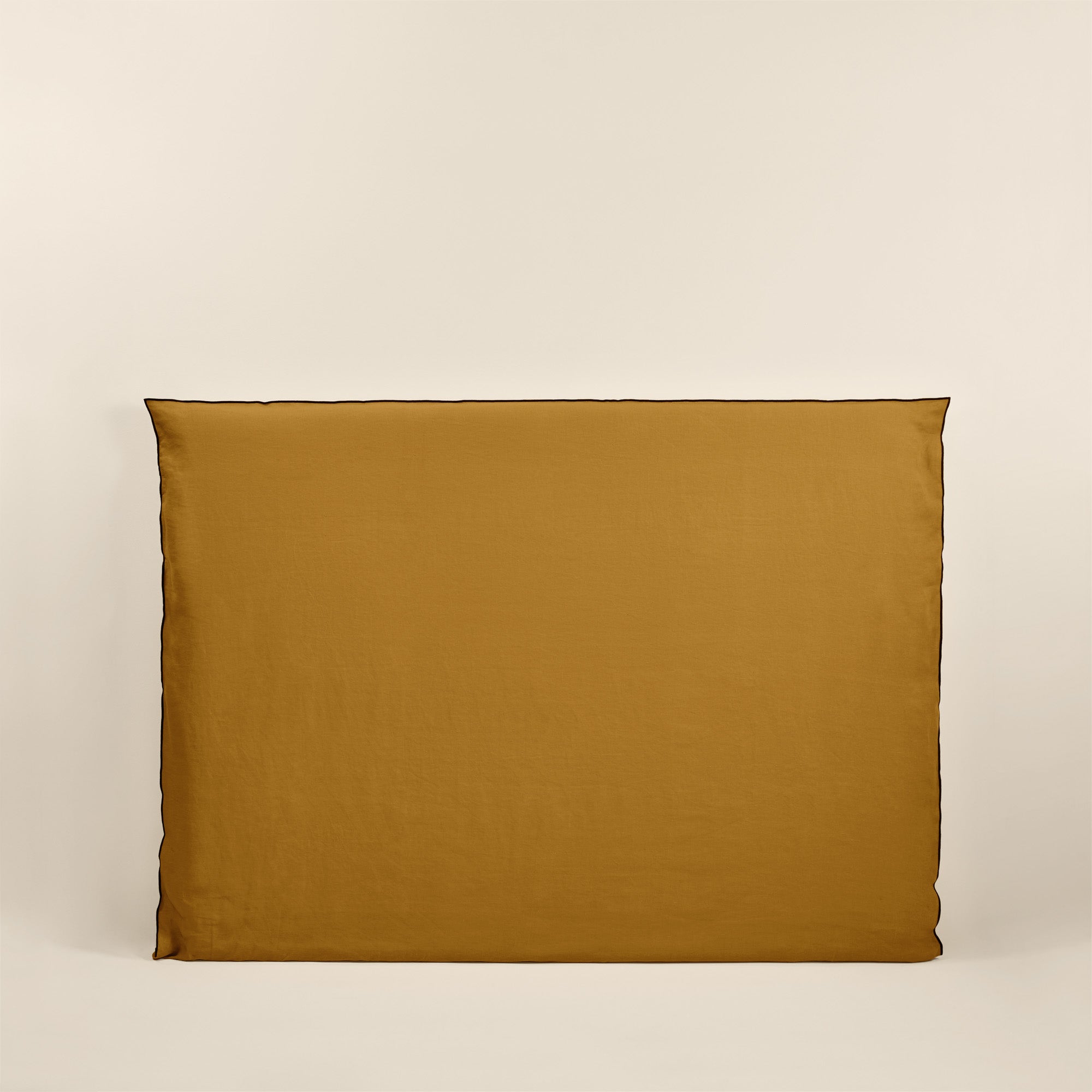 Housse de tête de lit CARLINA bronze et bourdon noir