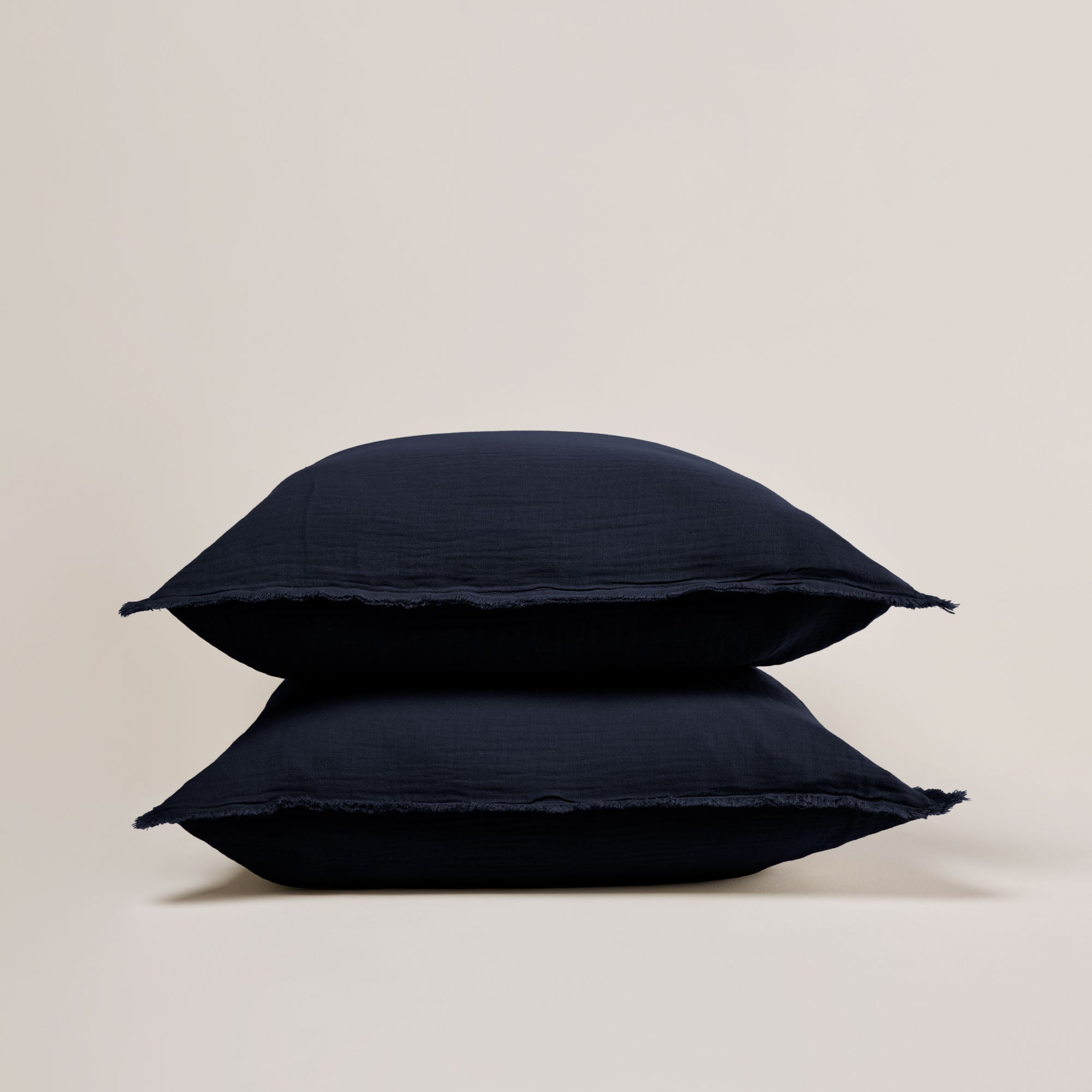 Lot de 2 taies d'oreiller LOU encre bleue