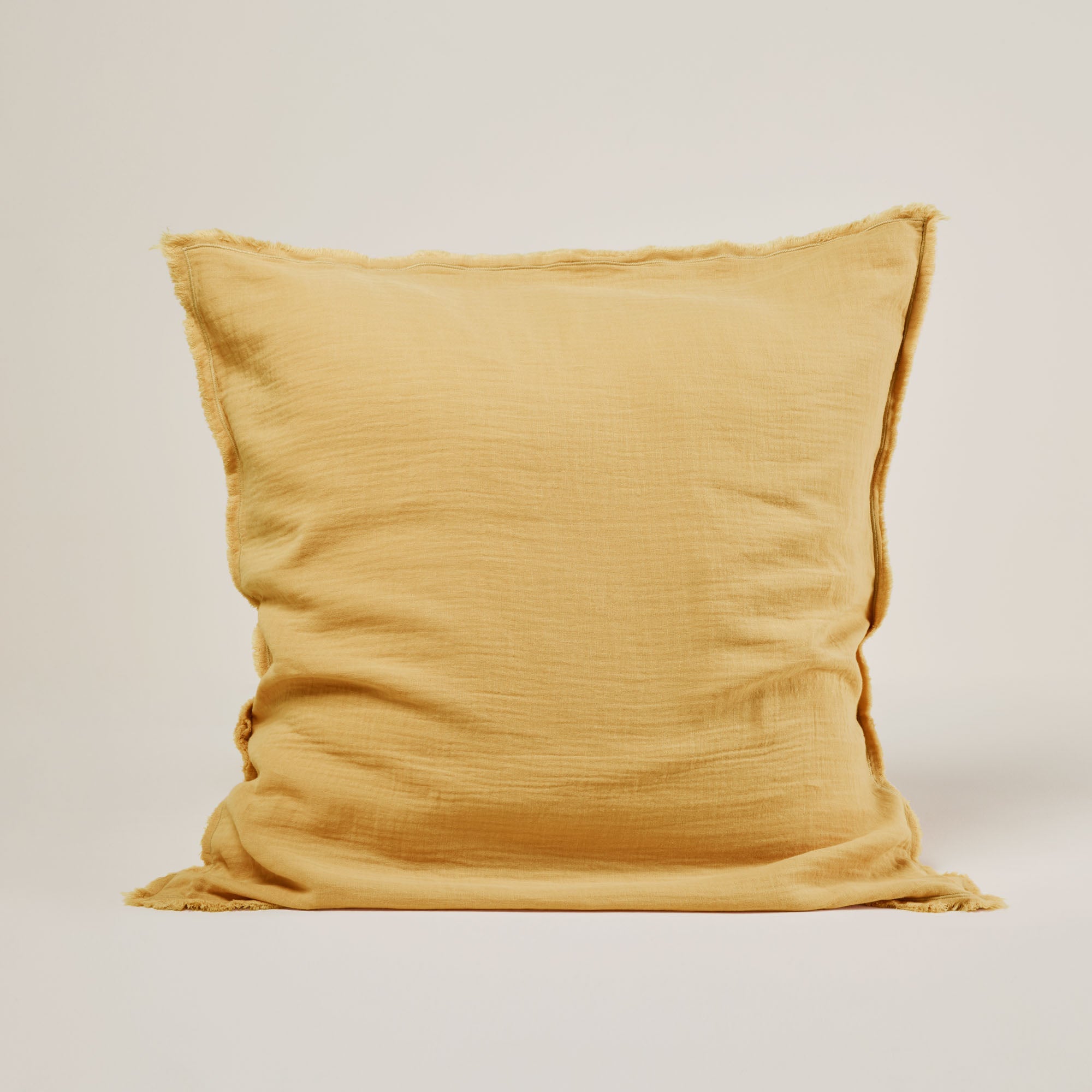 Lot de 2 taies d'oreiller LOU jaune paille