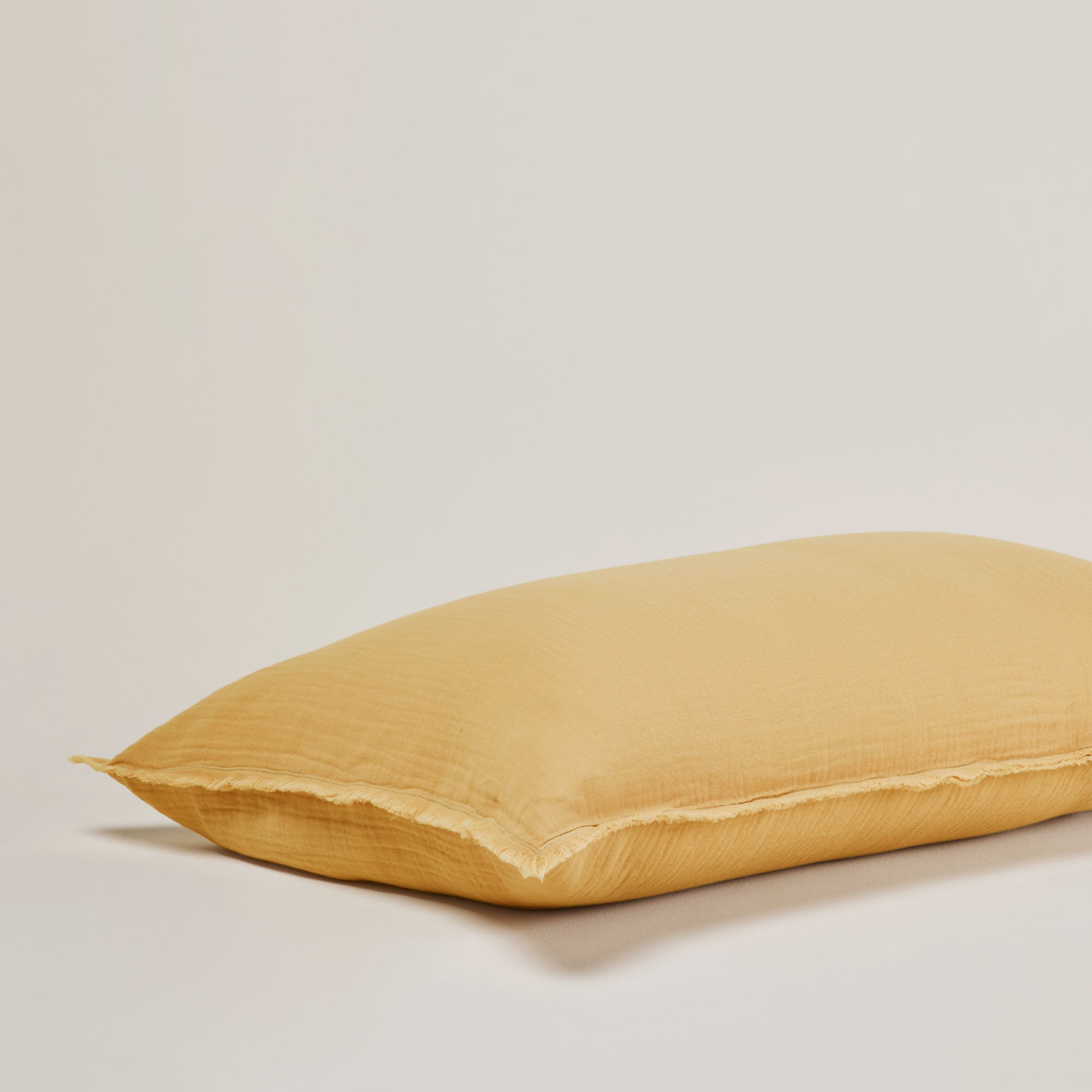Lot de 2 taies d'oreiller LOU jaune paille