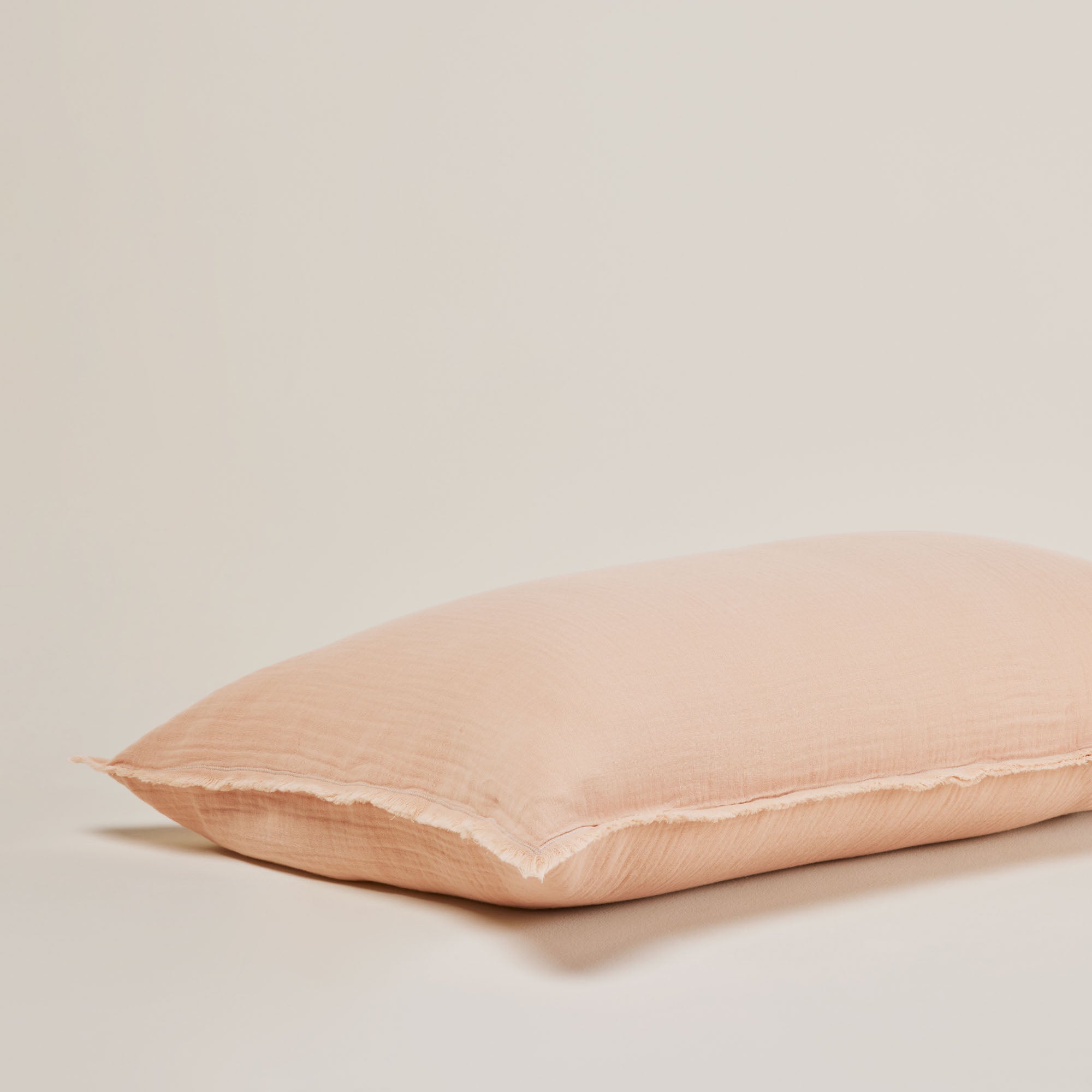 Lot de 2 taies d'oreiller LOU pêche rosé