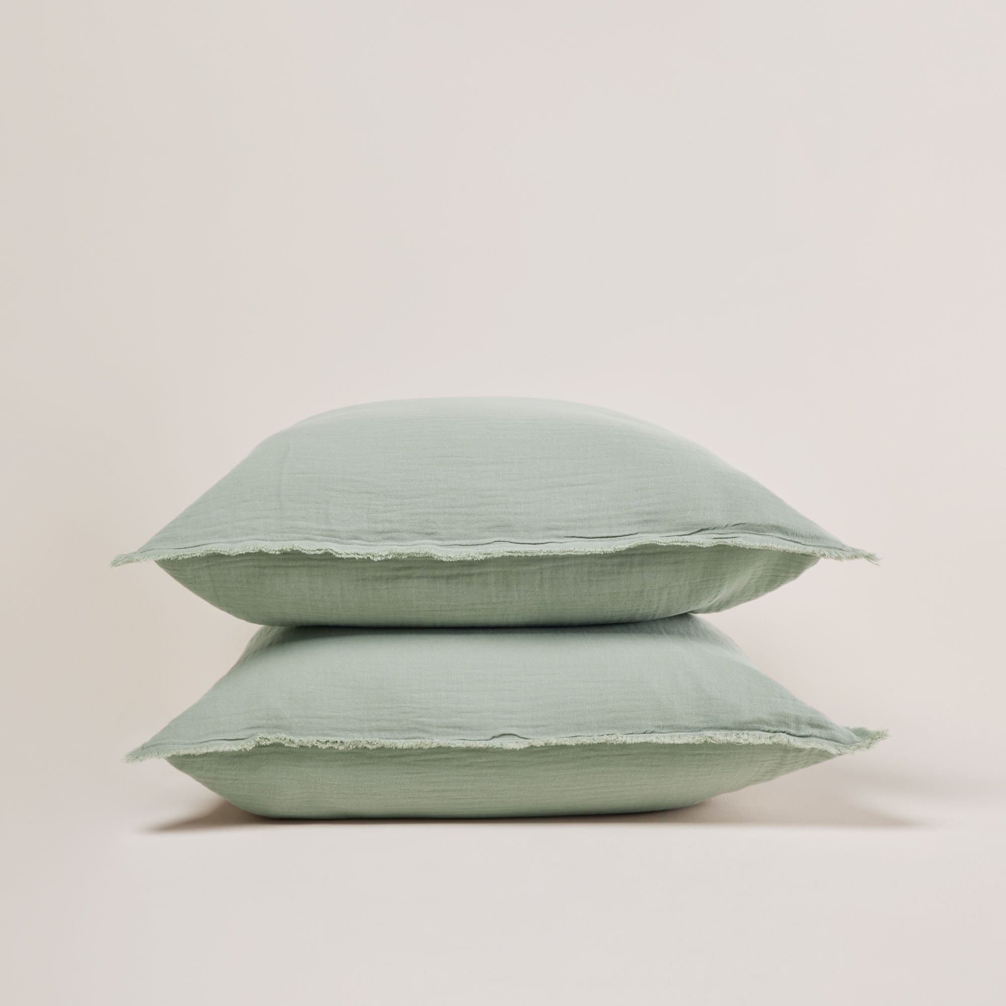 Lot de 2 taies d'oreiller LOU sauge