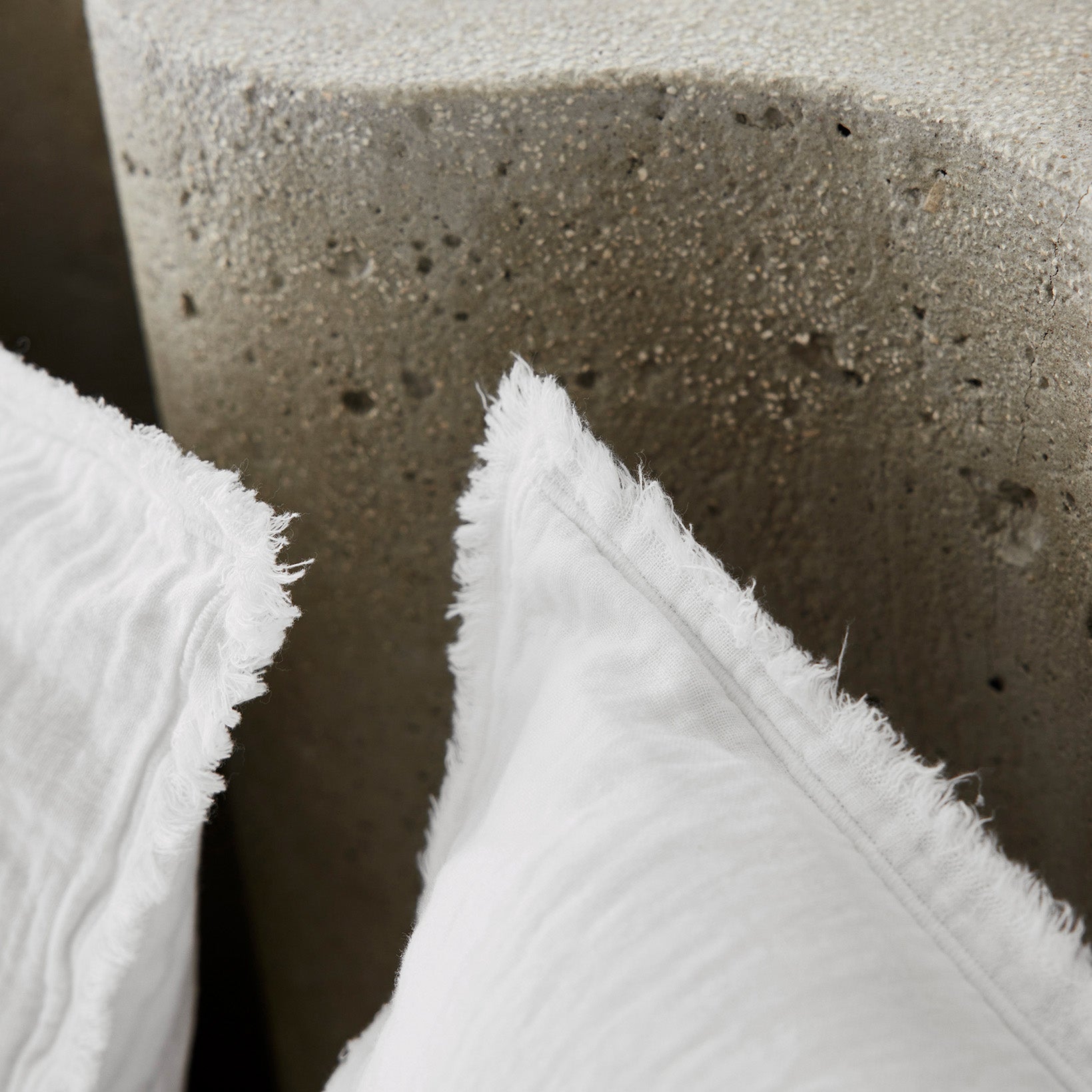 Lot de 2 taies d'oreiller LOU blanc coton