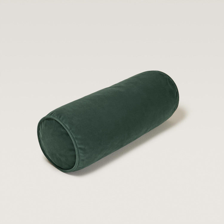 Lot de 2 traversins CESARE velours vert pin