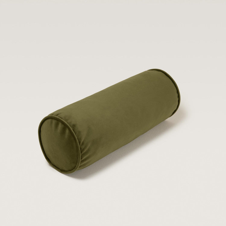 Lot de 2 traversins CESARE velours olivine