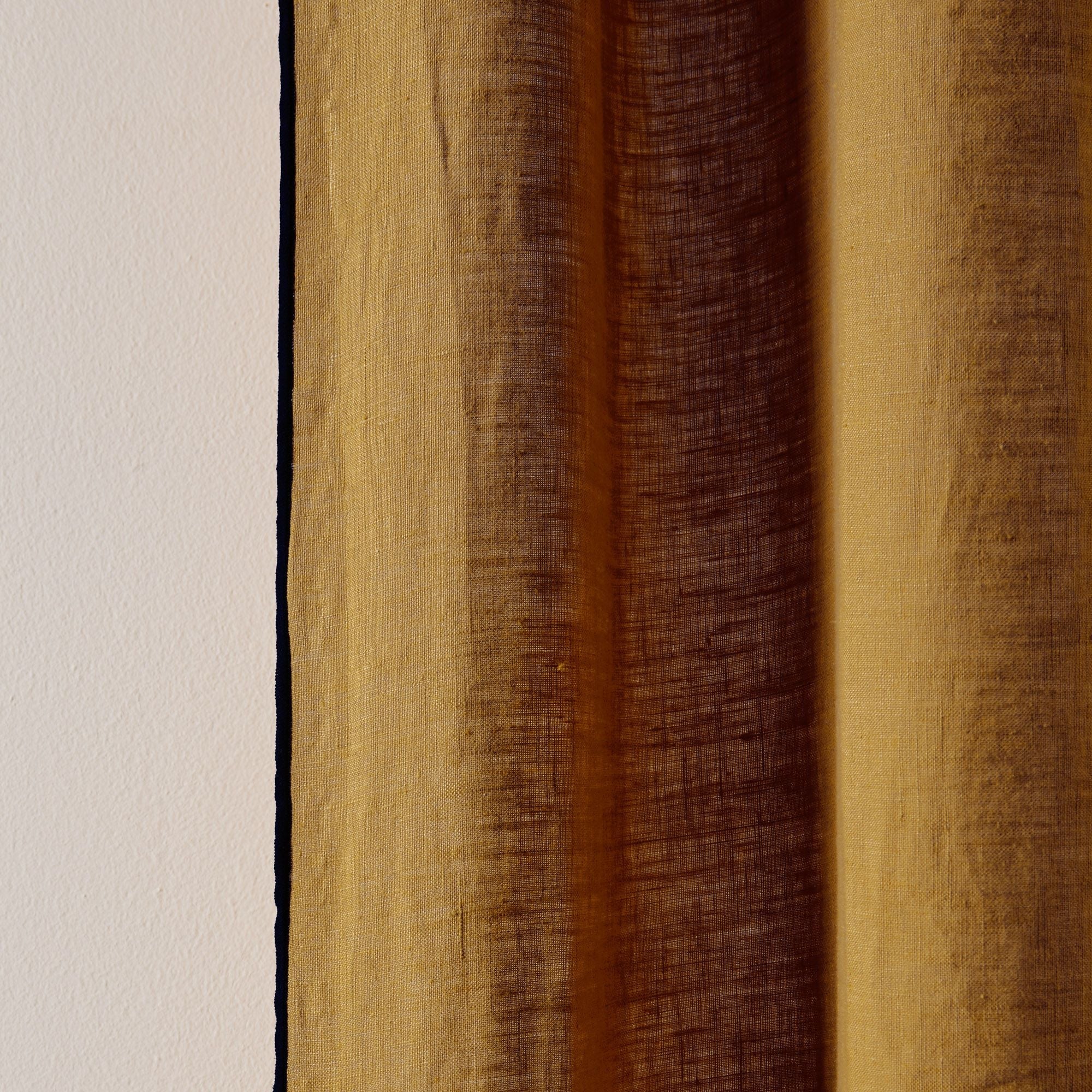 Rideau panneau CARLINA bronze et bourdon noir