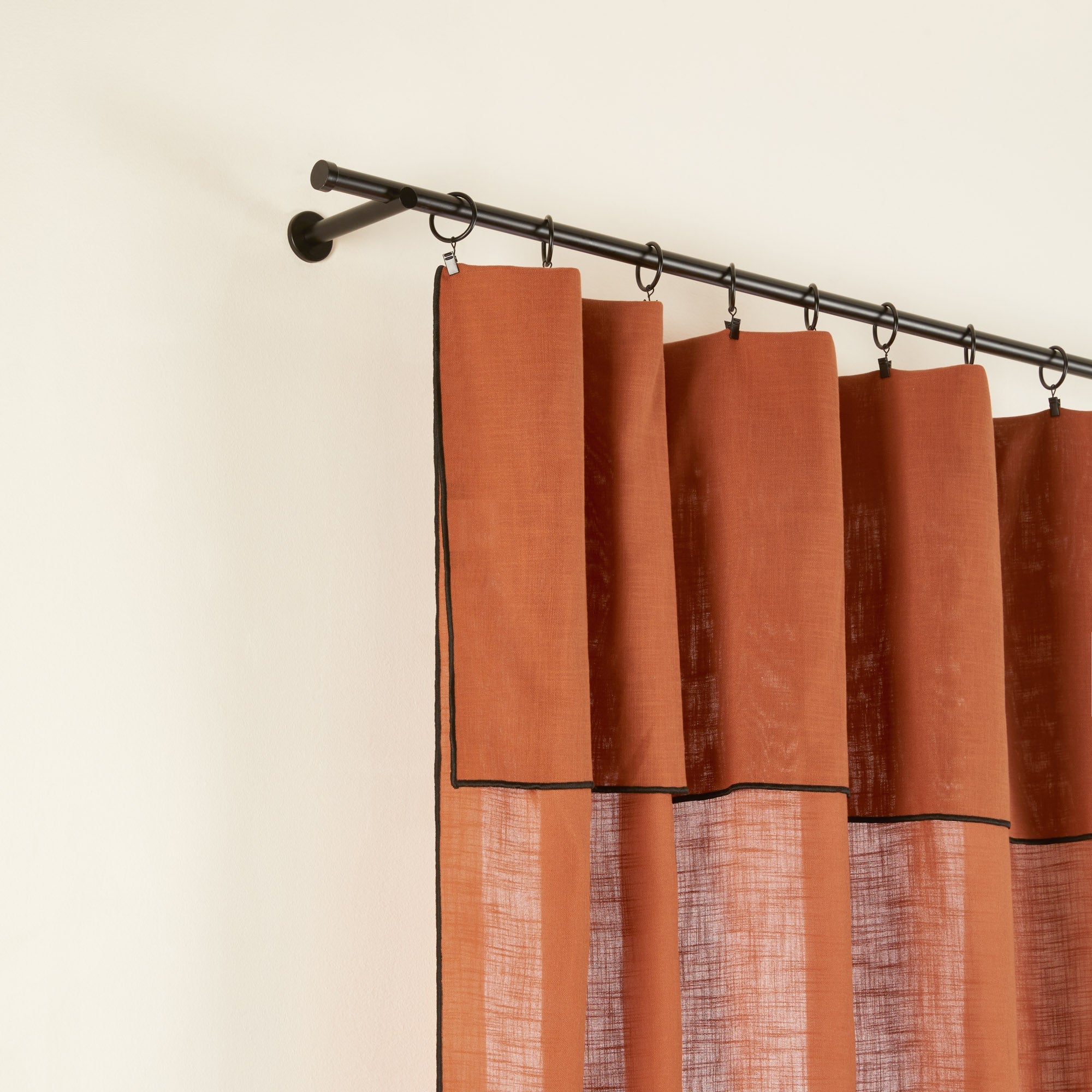 Panneau CARLINA NON FEU terracotta et bourdon noir