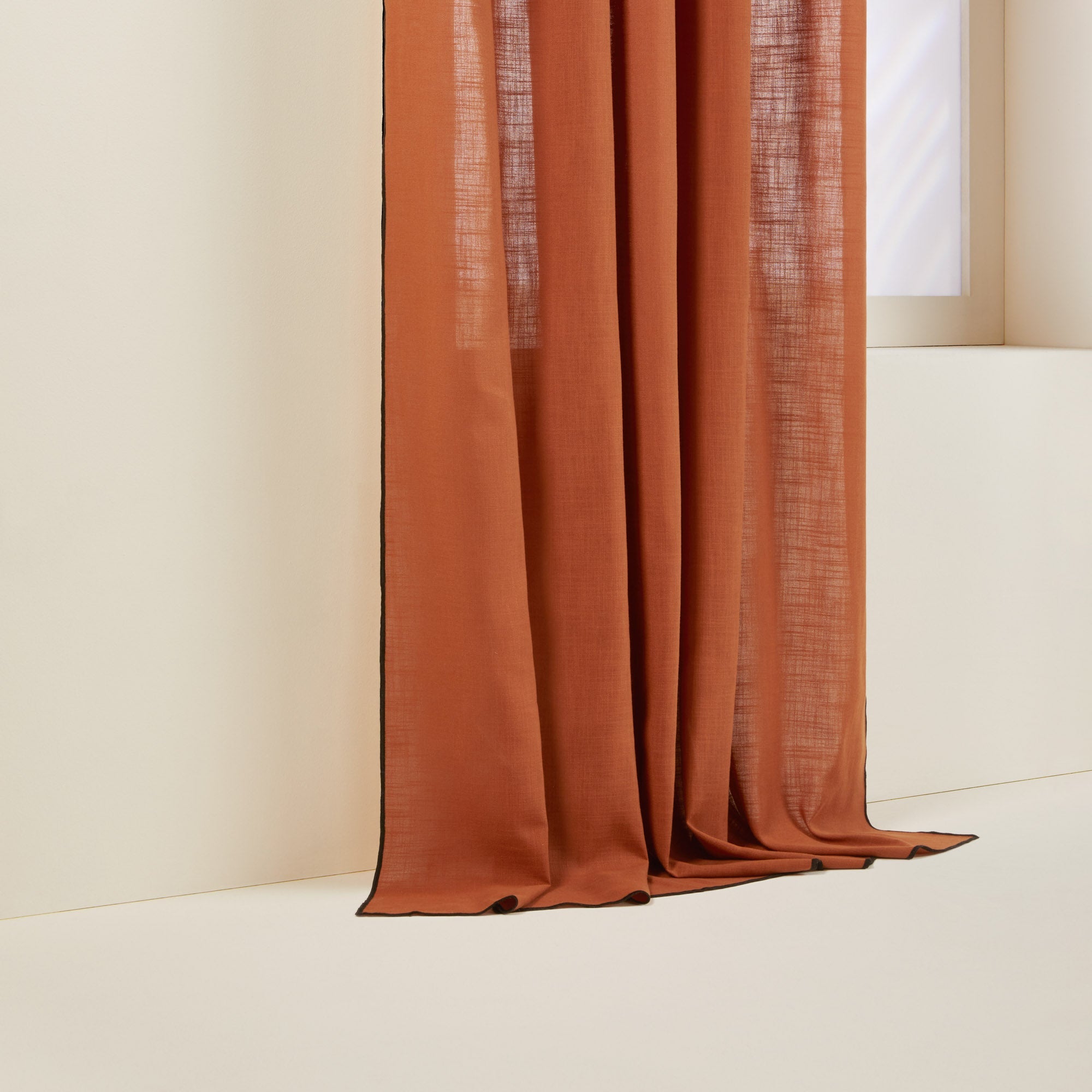 Panneau CARLINA NON FEU terracotta et bourdon noir