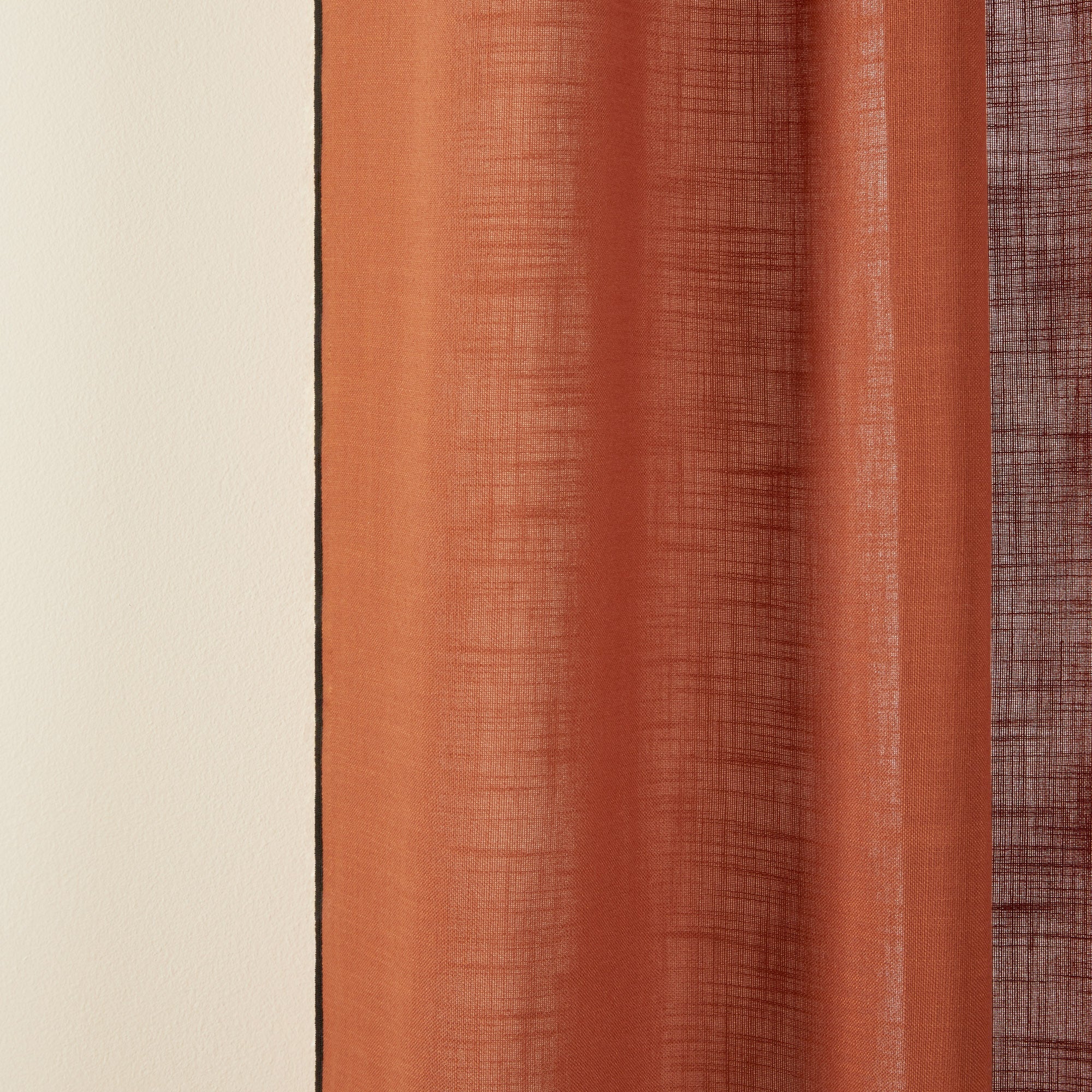 Panneau CARLINA NON FEU terracotta et bourdon noir