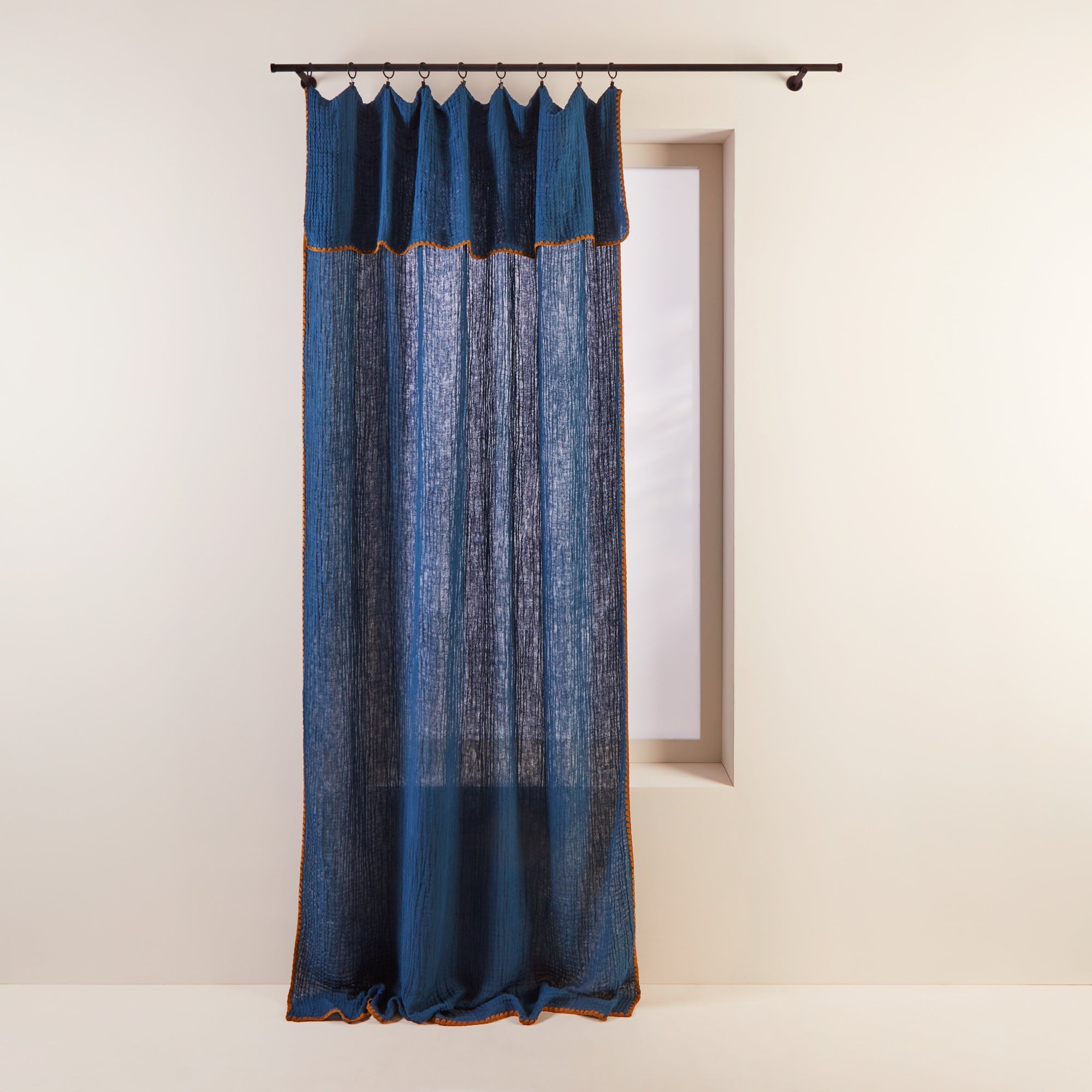 Panneau LALITA pétrole et bronze