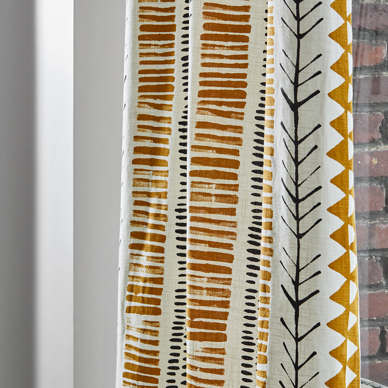 Panneau MAHDI naturel ocre et noir