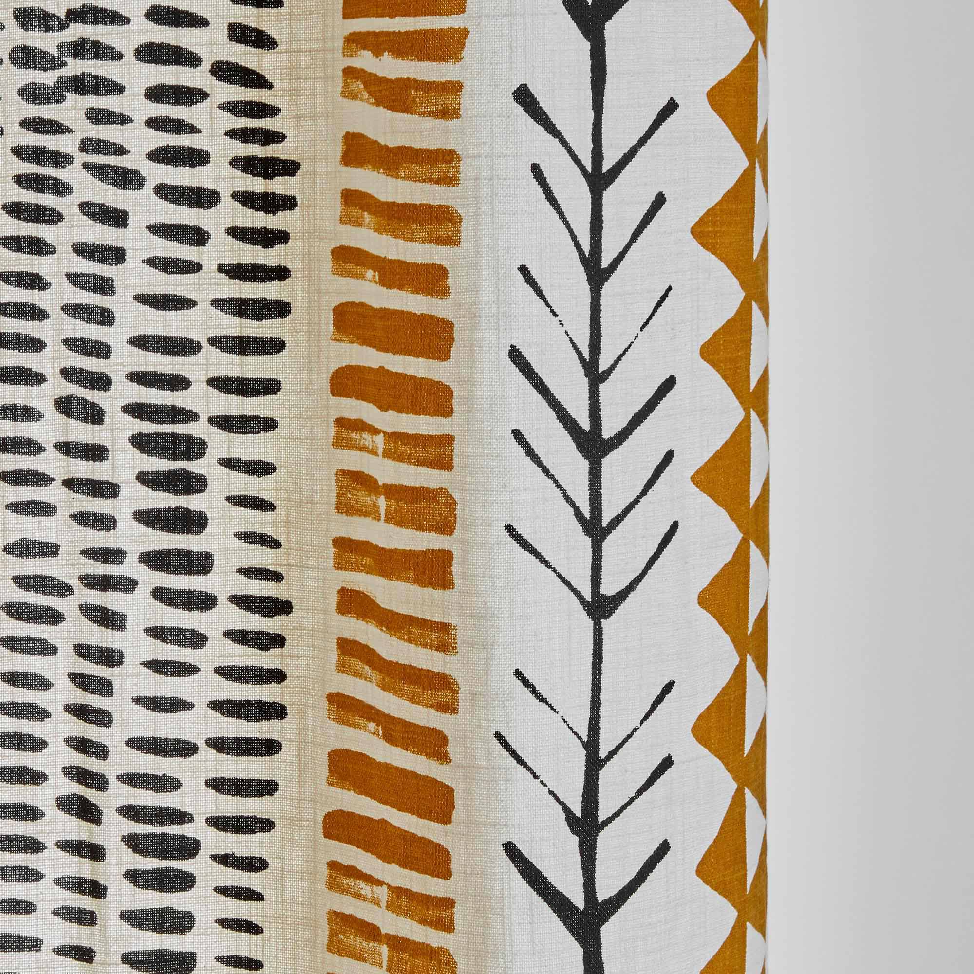 Panneau MAHDI naturel ocre et noir