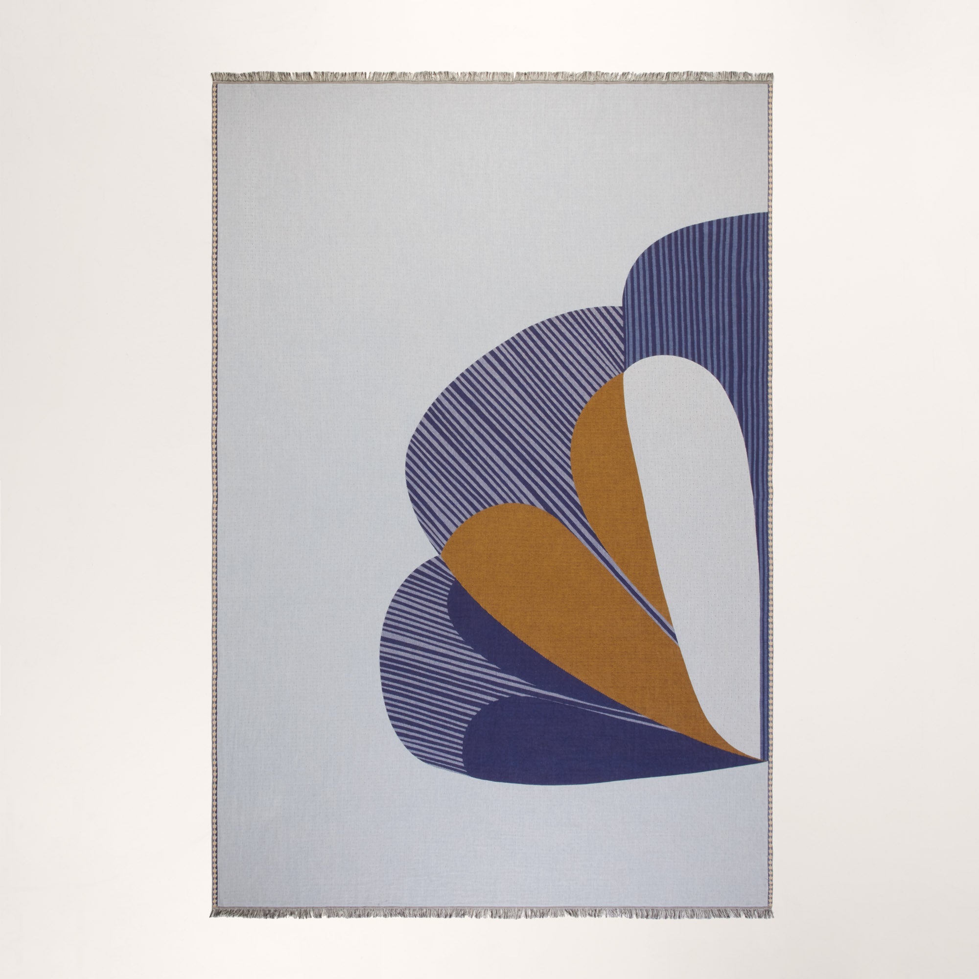 Plaid CALYPSO bleu marin et bronze