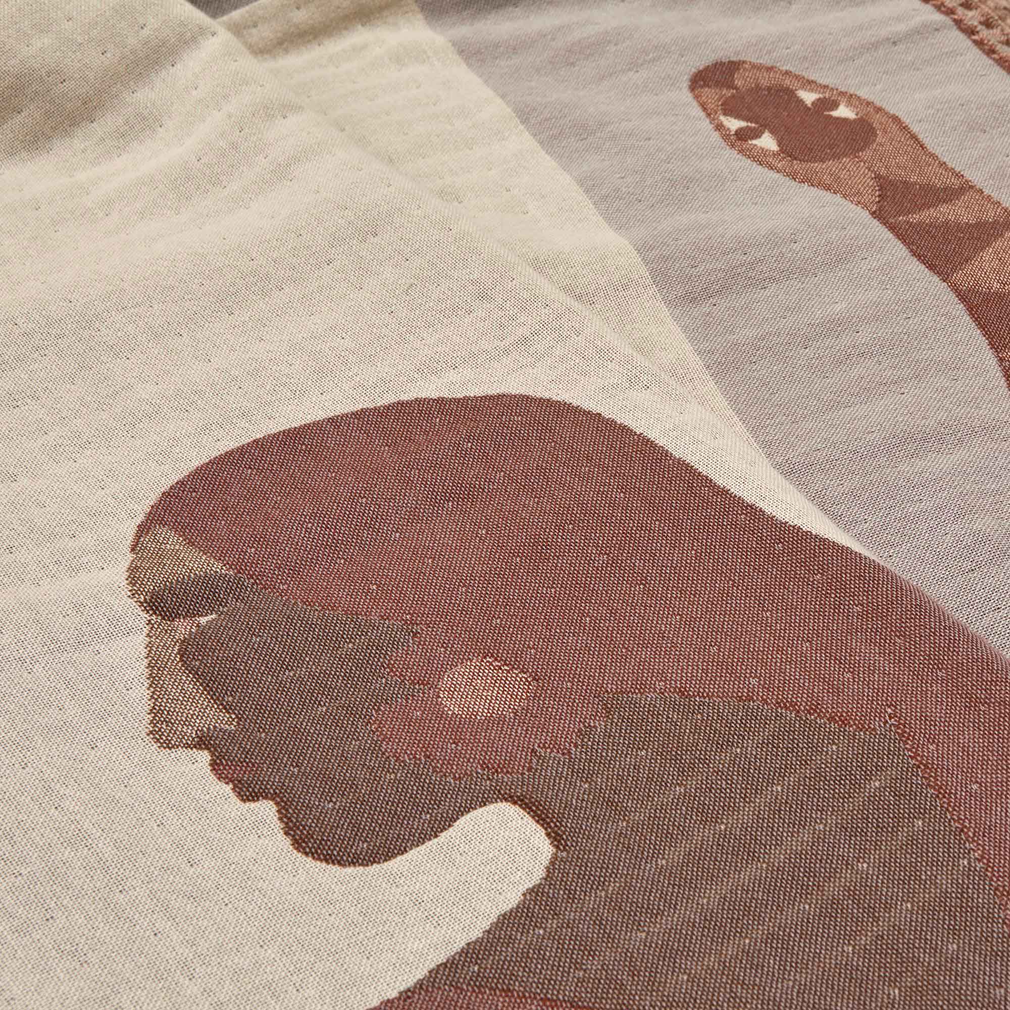 Plaid DIANA naturel et terracotta