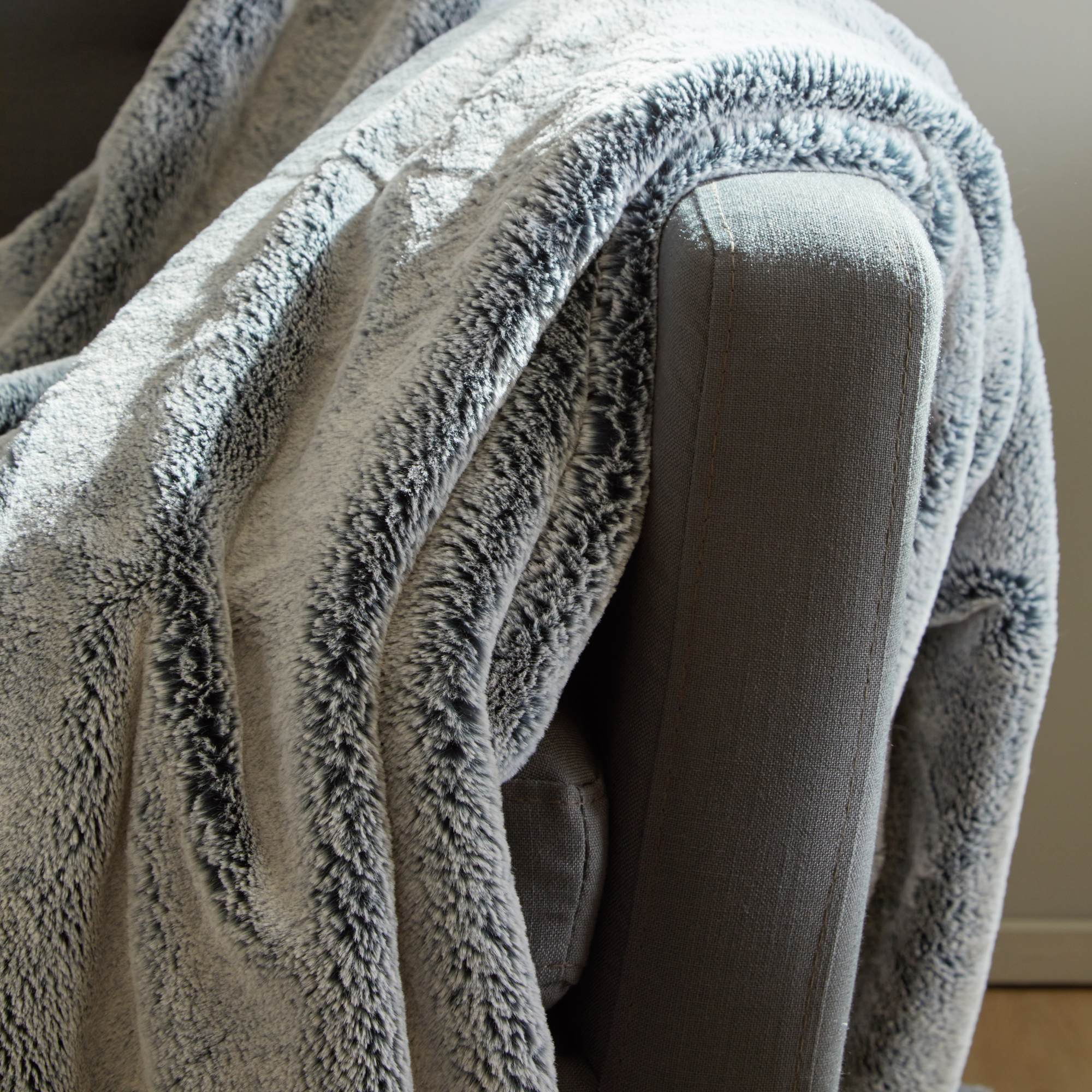 Plaid SAMARA gris cendré