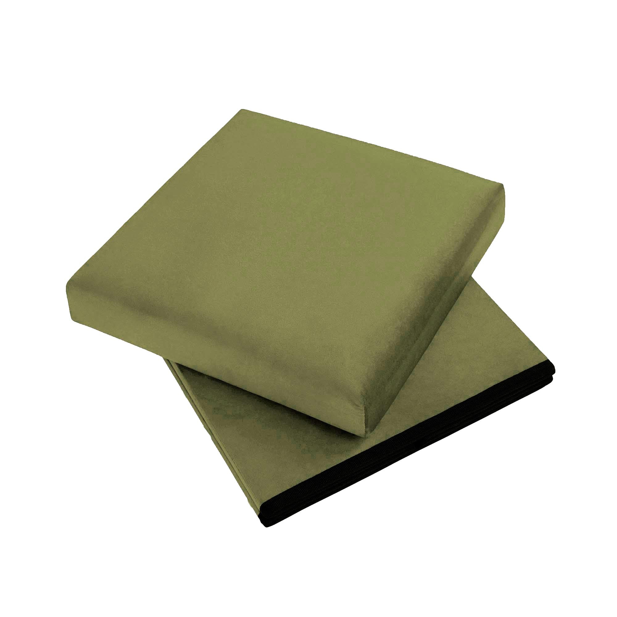 Pouf de rangement ENZO vert olive