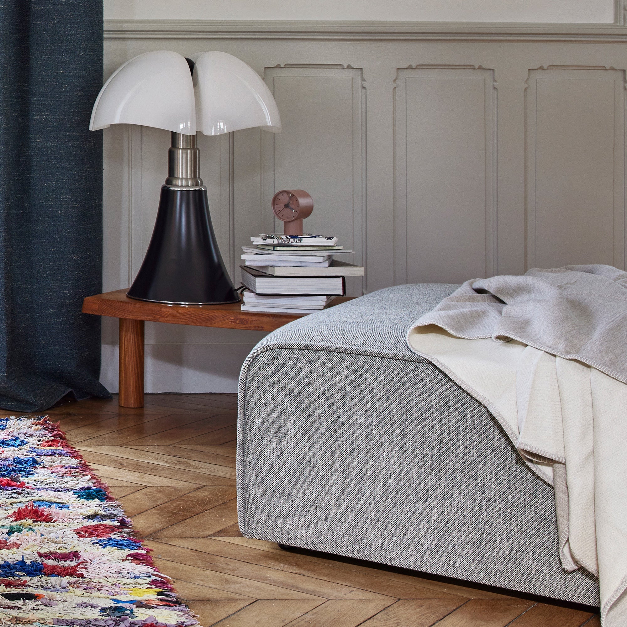 Pouf modulable ANDERS gris moyen chiné
