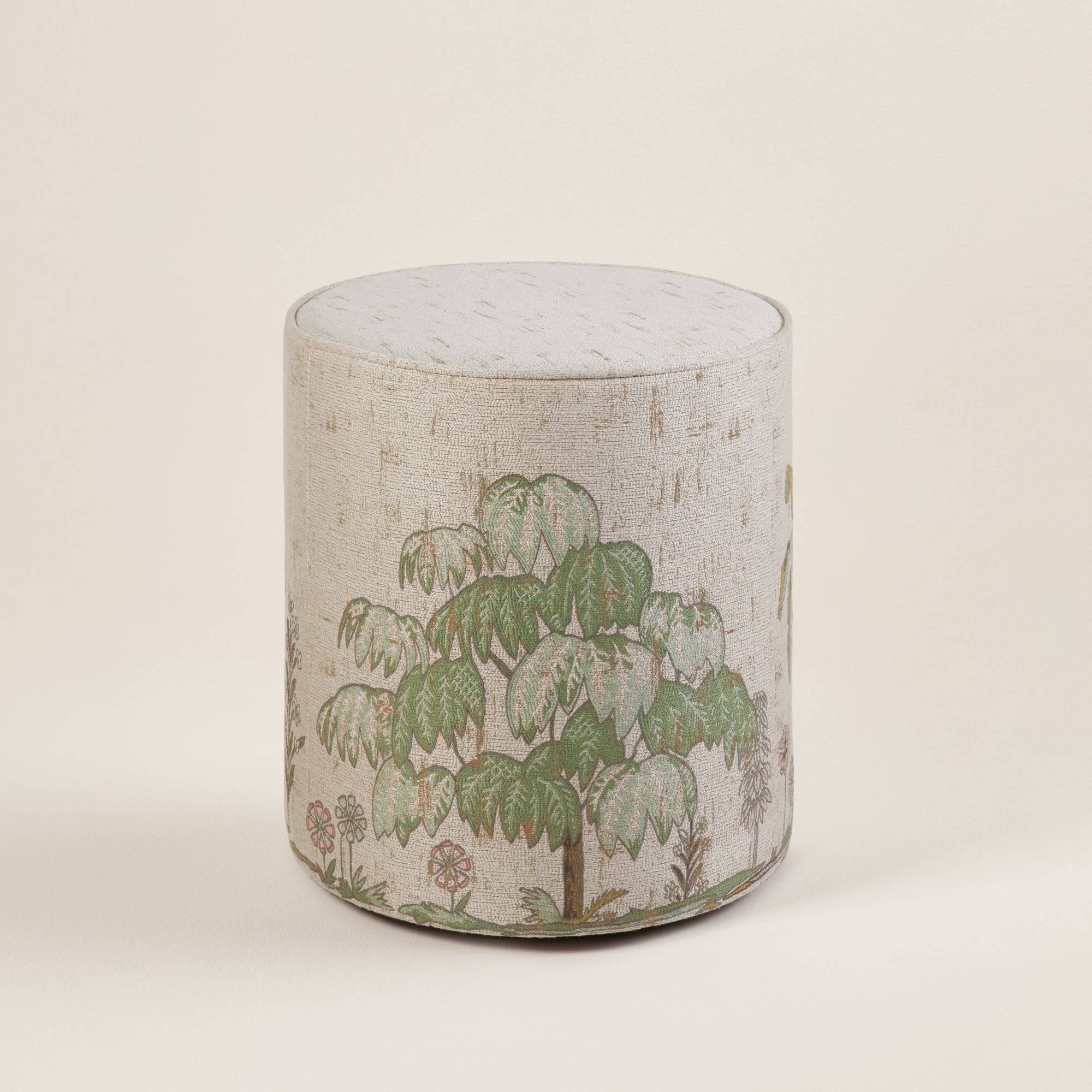 Pouf LAKKARDA beige et pastels