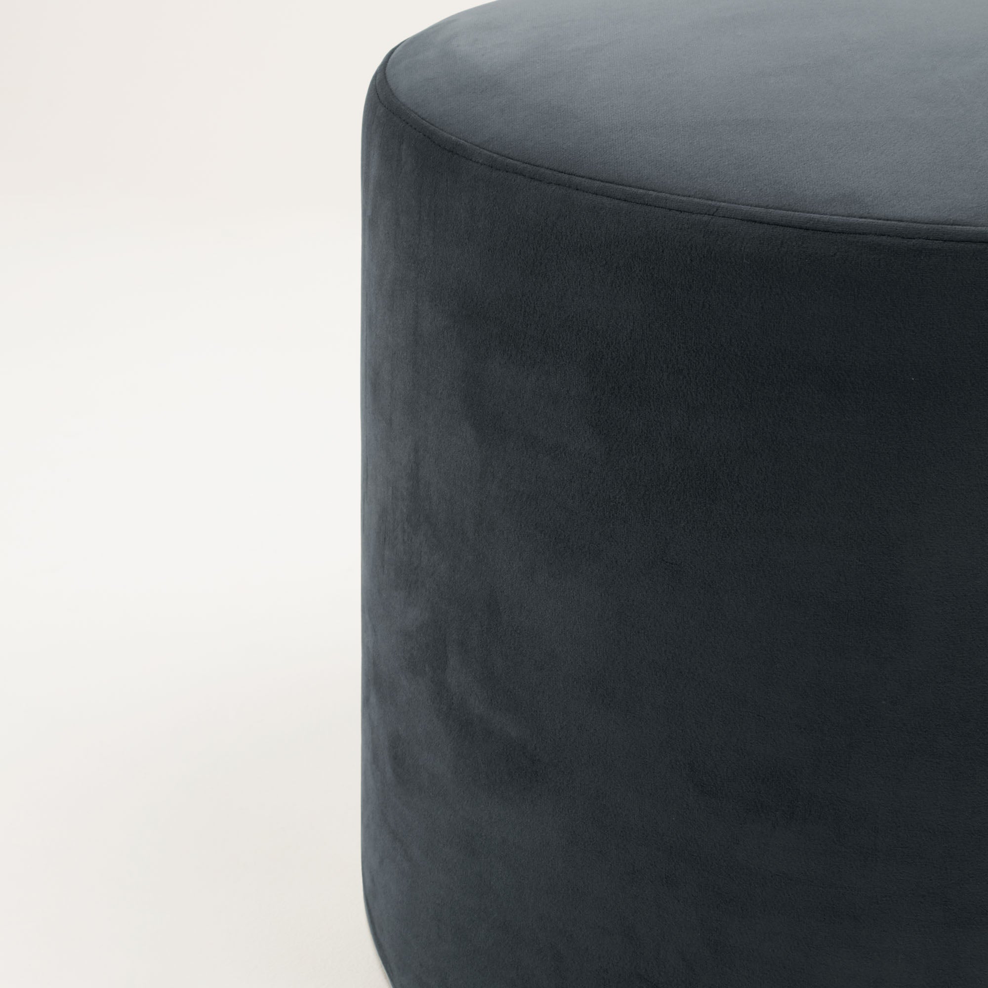 Pouf ROMEO velours vintage graphite