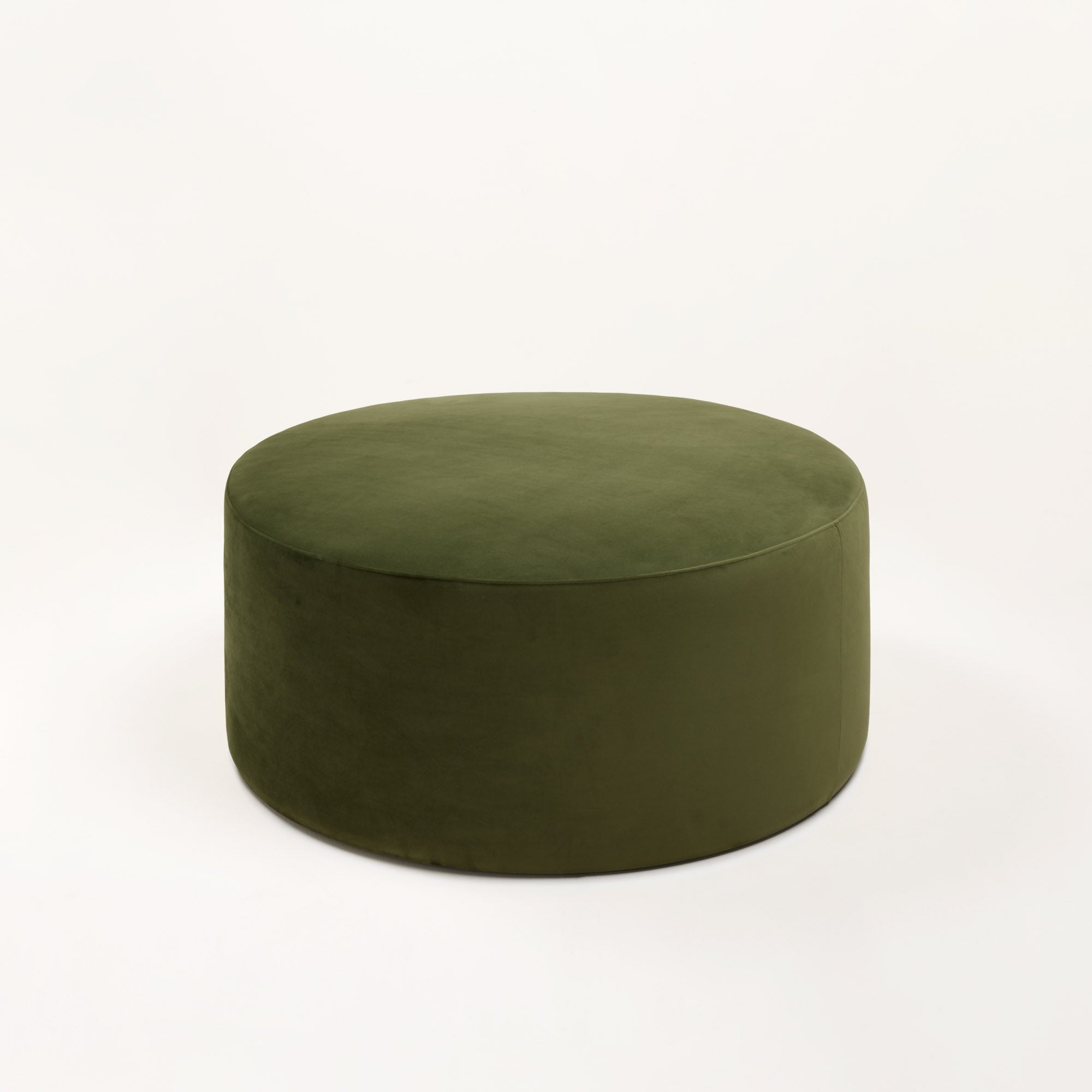 Pouf ROMEO velours olivine