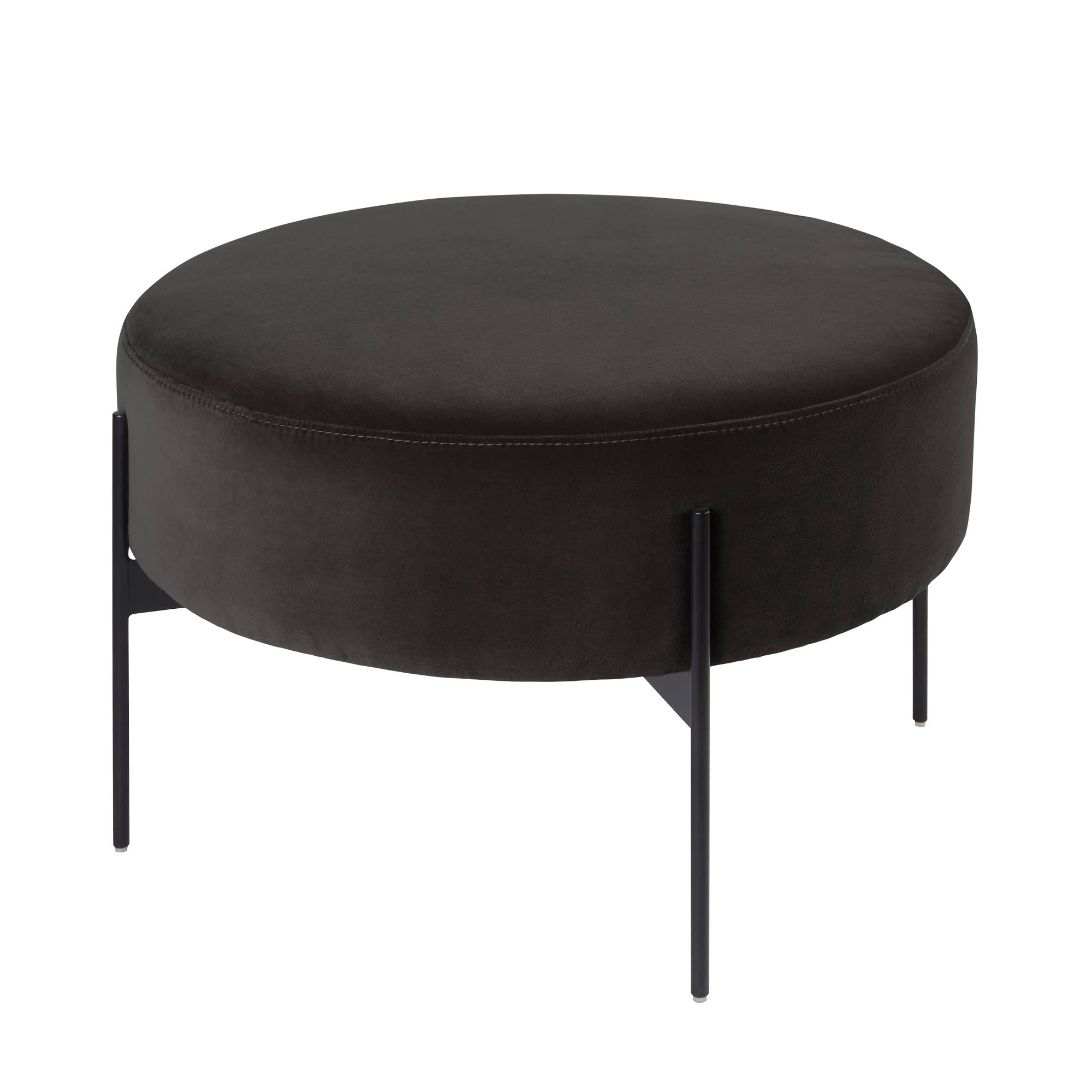 Repose-pied ARTUS velours gris