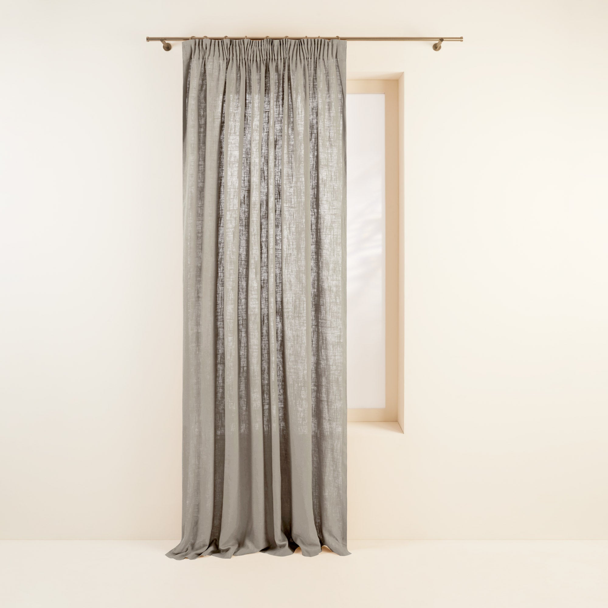 Rideau à galon fronceur BELLAVISTA chataîgne