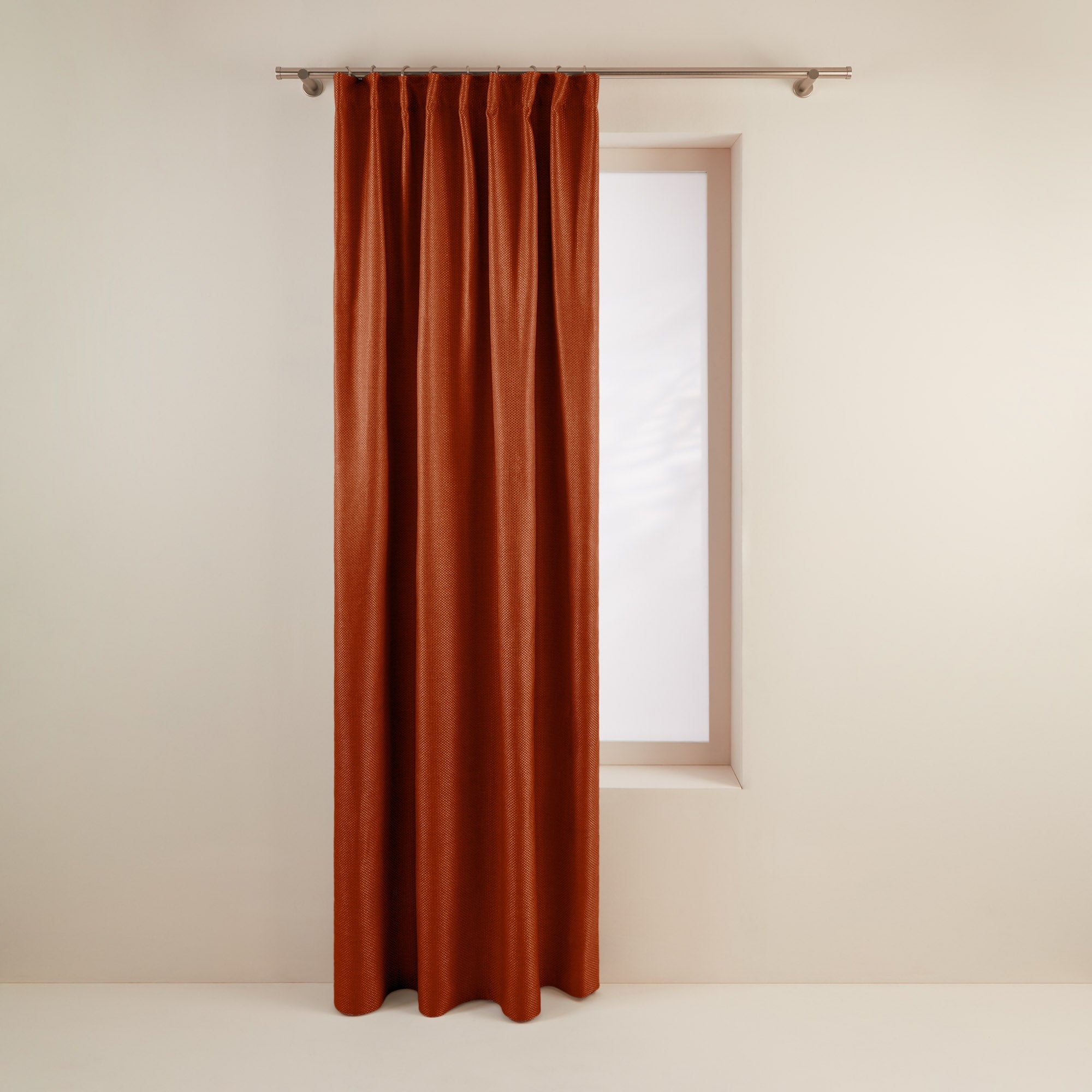 Rideau à galon fronceur COCONUT sienne