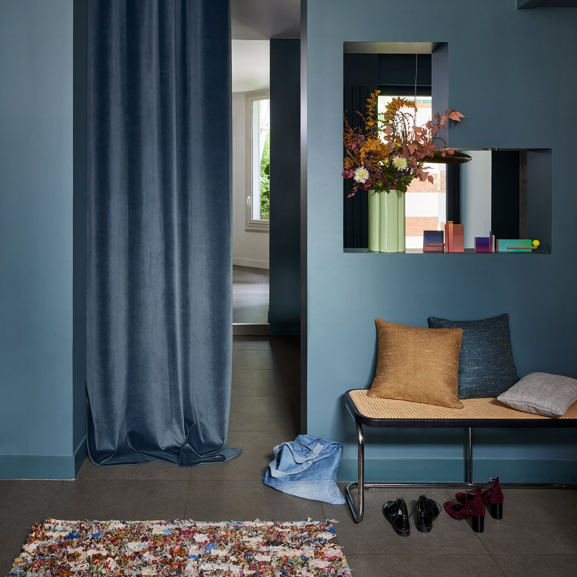 Rideau à oeillets dorés MATIA orage