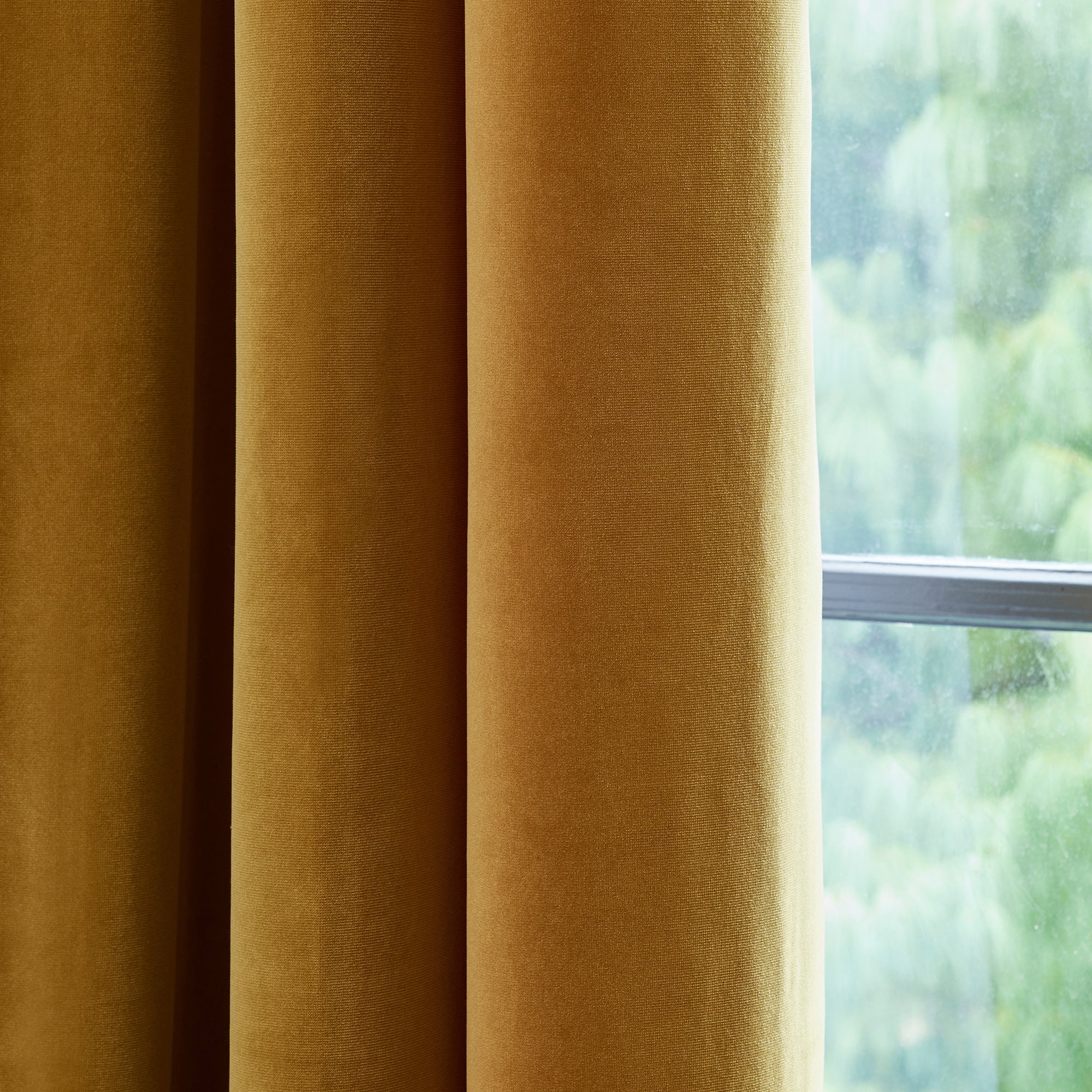 Rideau à oeillets dorés MATIA ocre