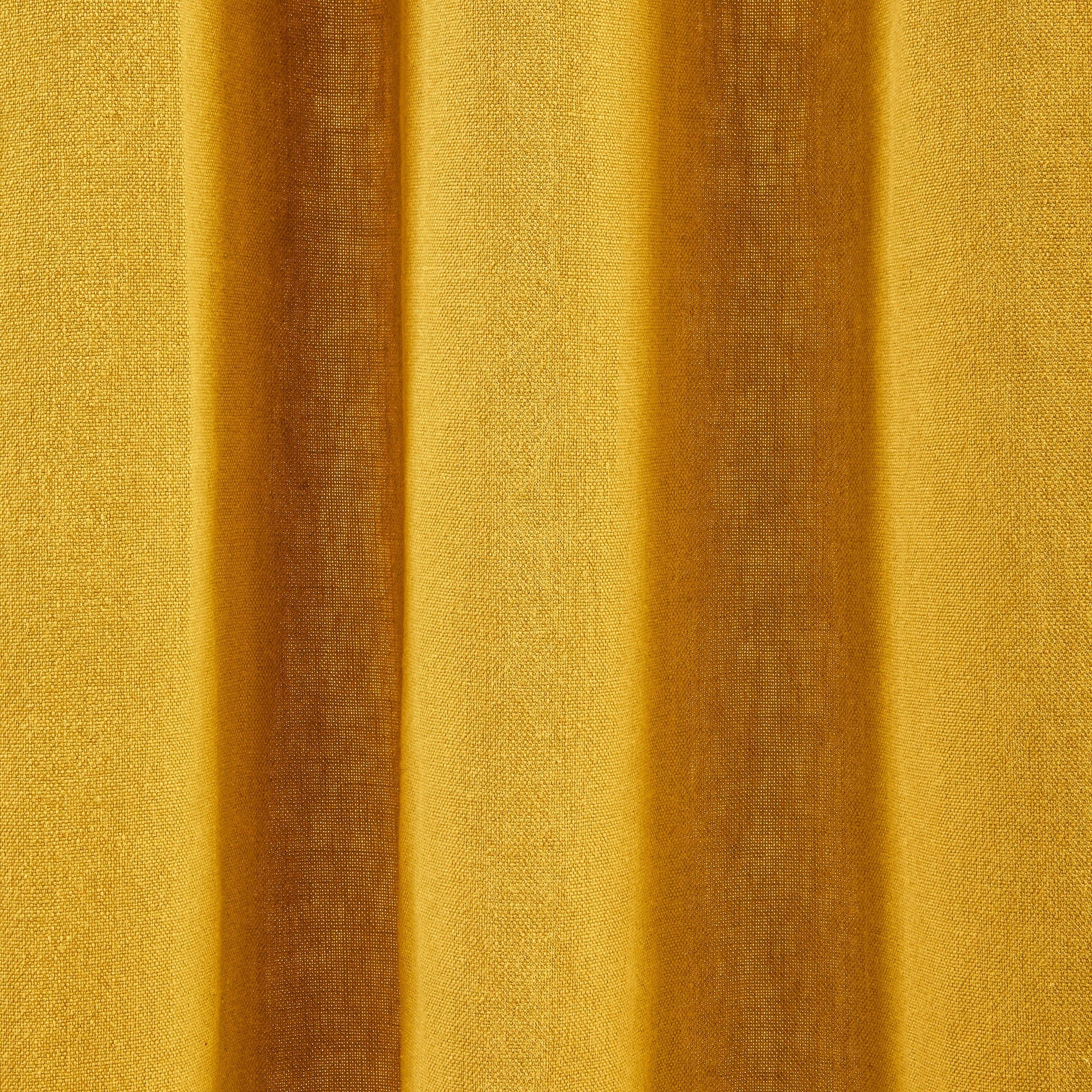 Rideau à oeillets noirs NINO ocre et feston noir