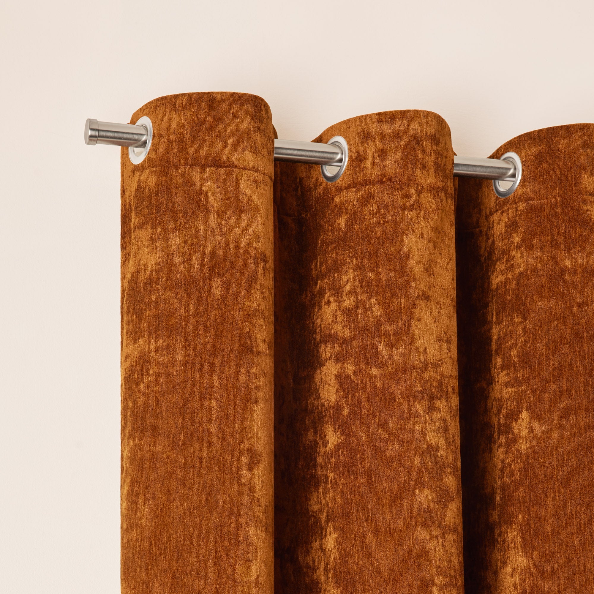 Rideau à oeillets BAZYL caramel