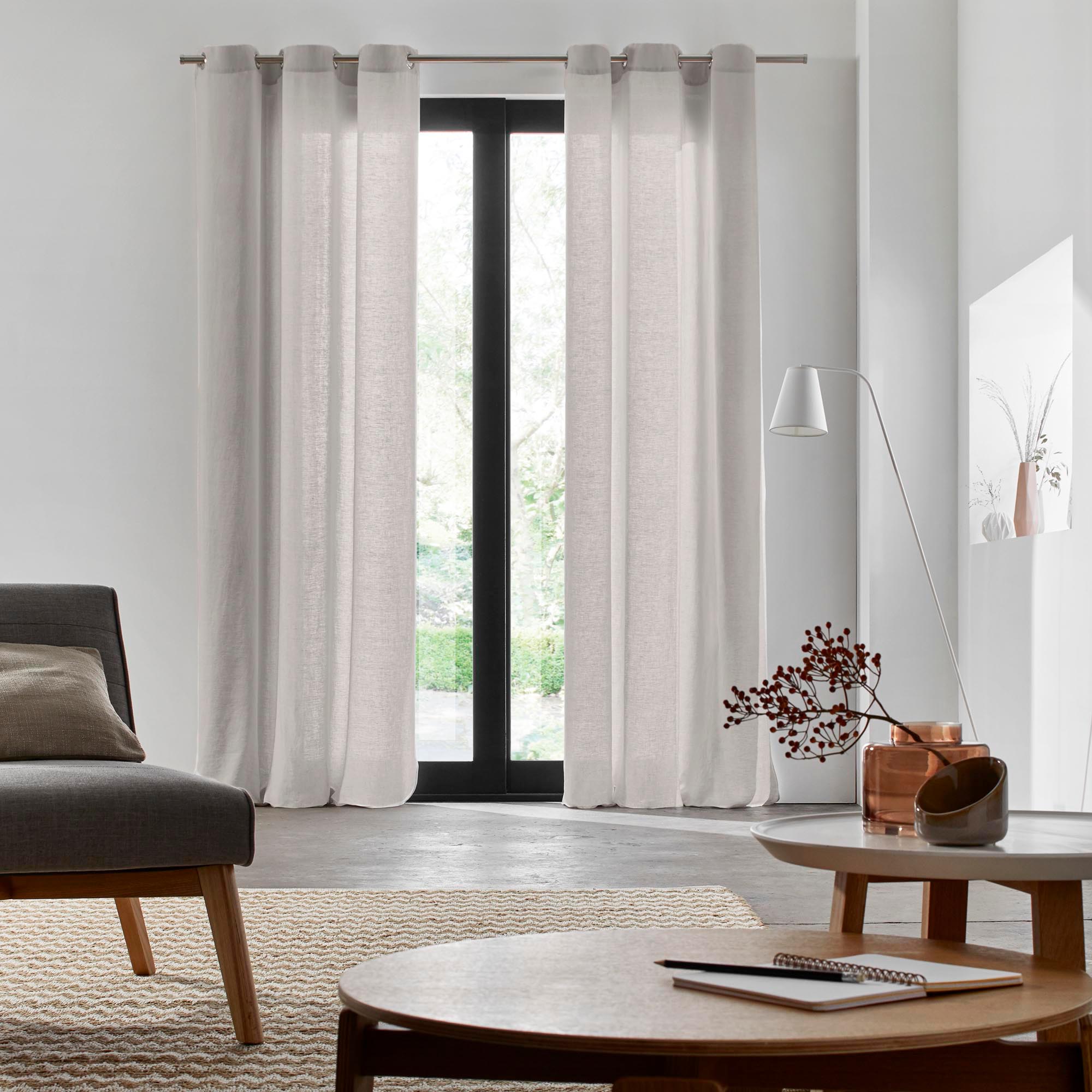 Rideau à oeillets CARLINA calcaire