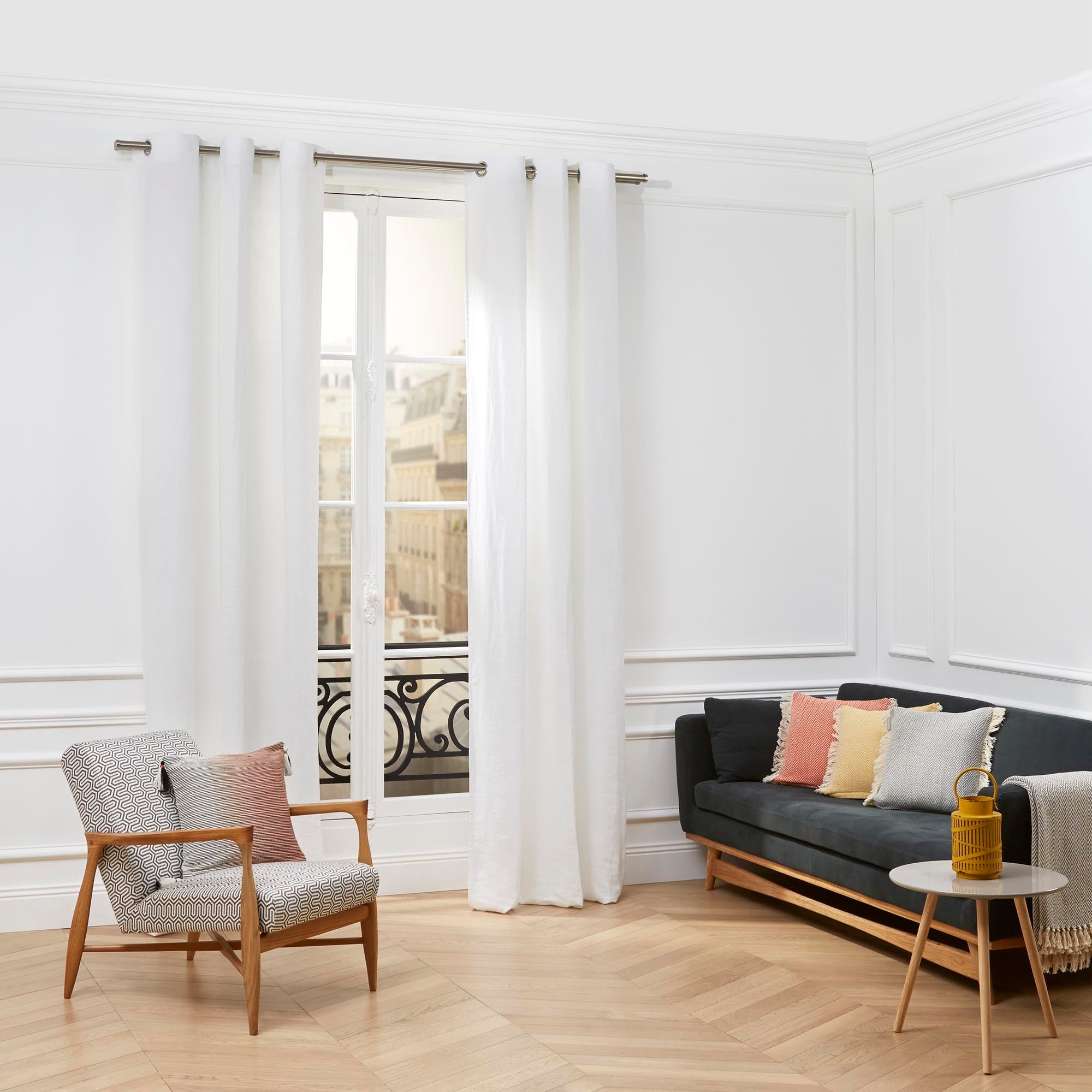 Rideau à oeillets CARLINA blanc pur