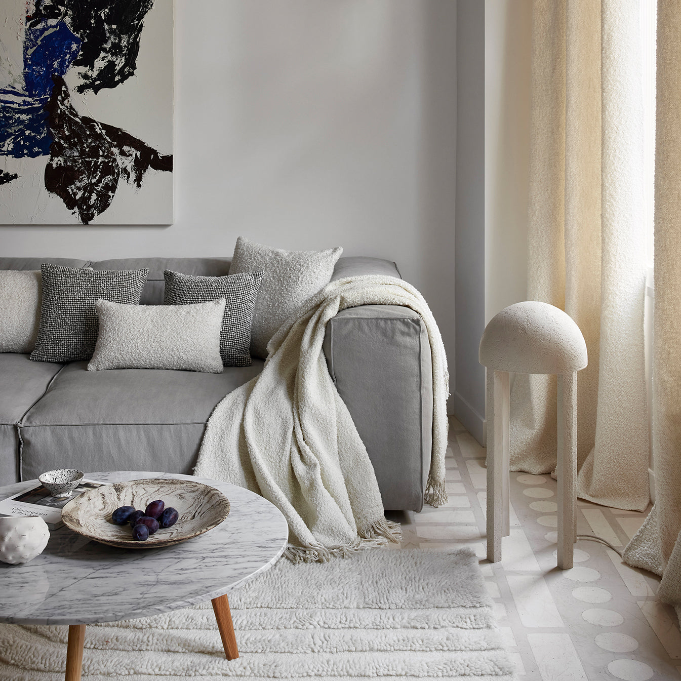 Rideau à oeillets LEONARD ivoire