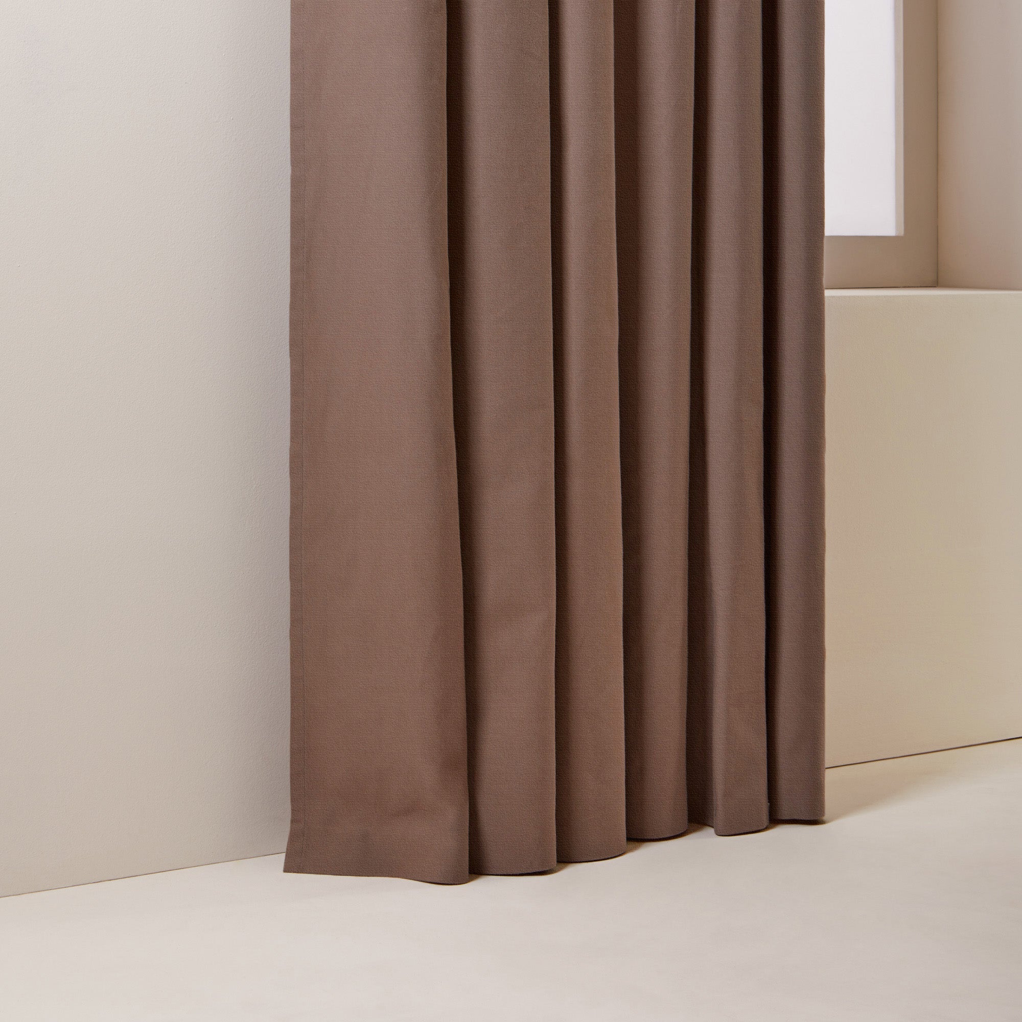 Rideau à oeillets LORCA gris taupe