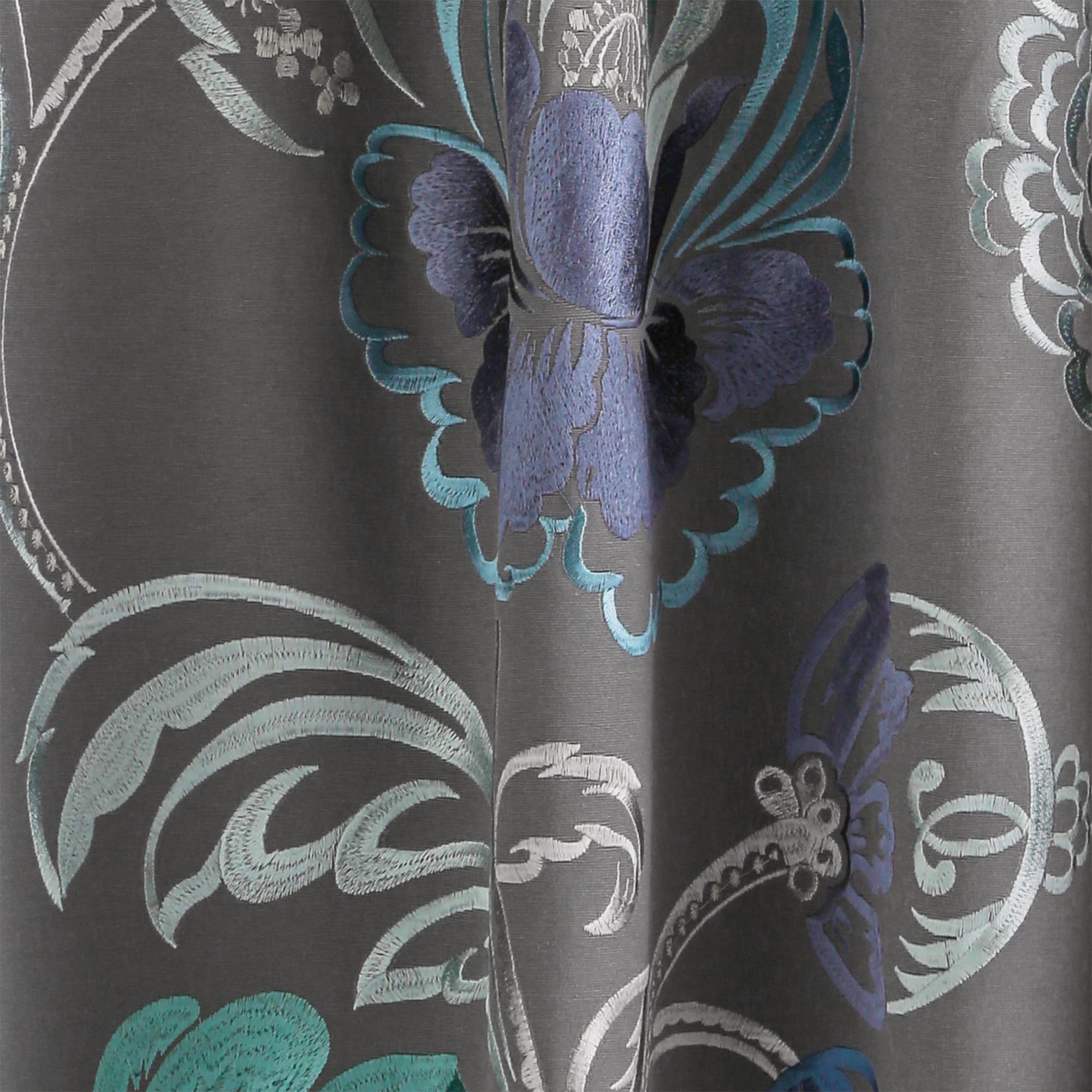 Rideau à oeillets MAGELLAN bleu multicolore