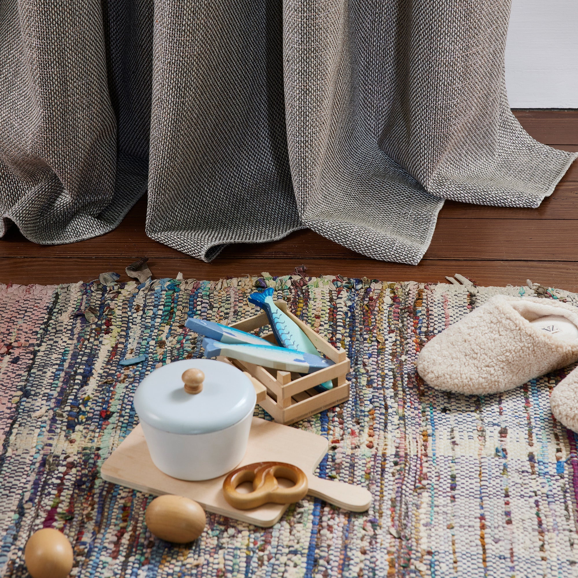 Rideau à oeillets NATALI pétale chiné