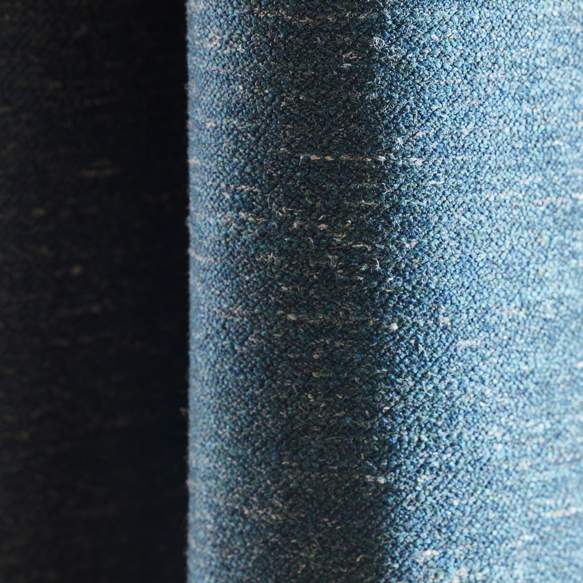 Rideau à oeillets ORSSO pétrole chiné